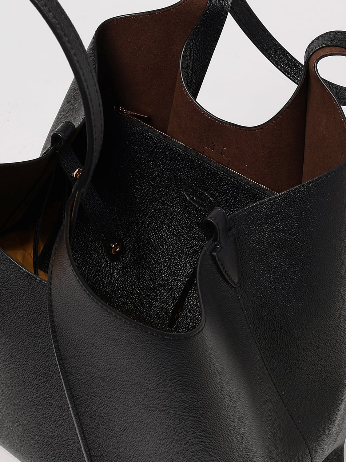 TOD'S BORSA A SPALLA: Borsa T Timeless Tod's in pelle a grana , Nero - Img 4