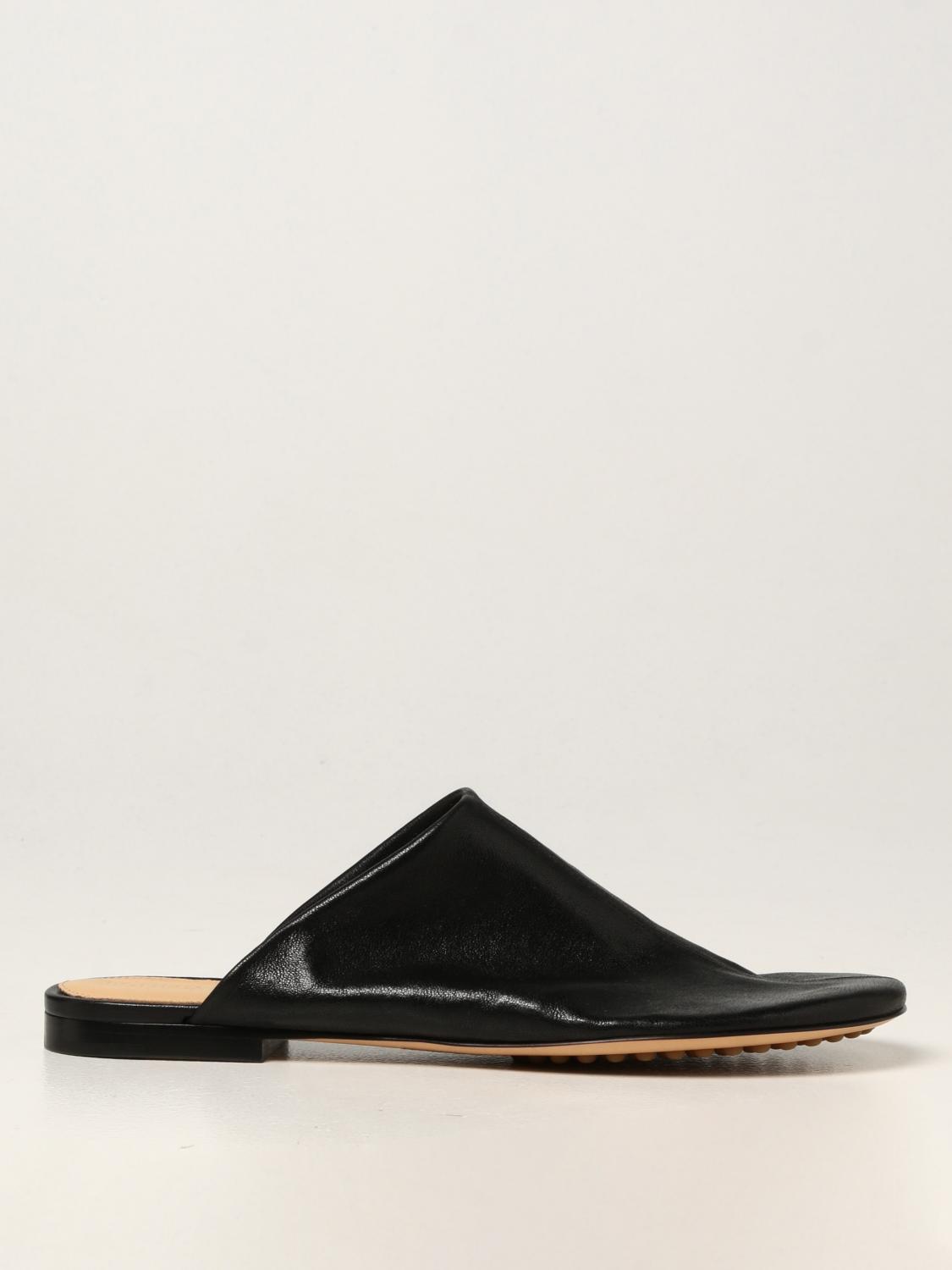 BOTTEGA VENETA: Dot Sock sabot in stretch nappa - Black | Bottega