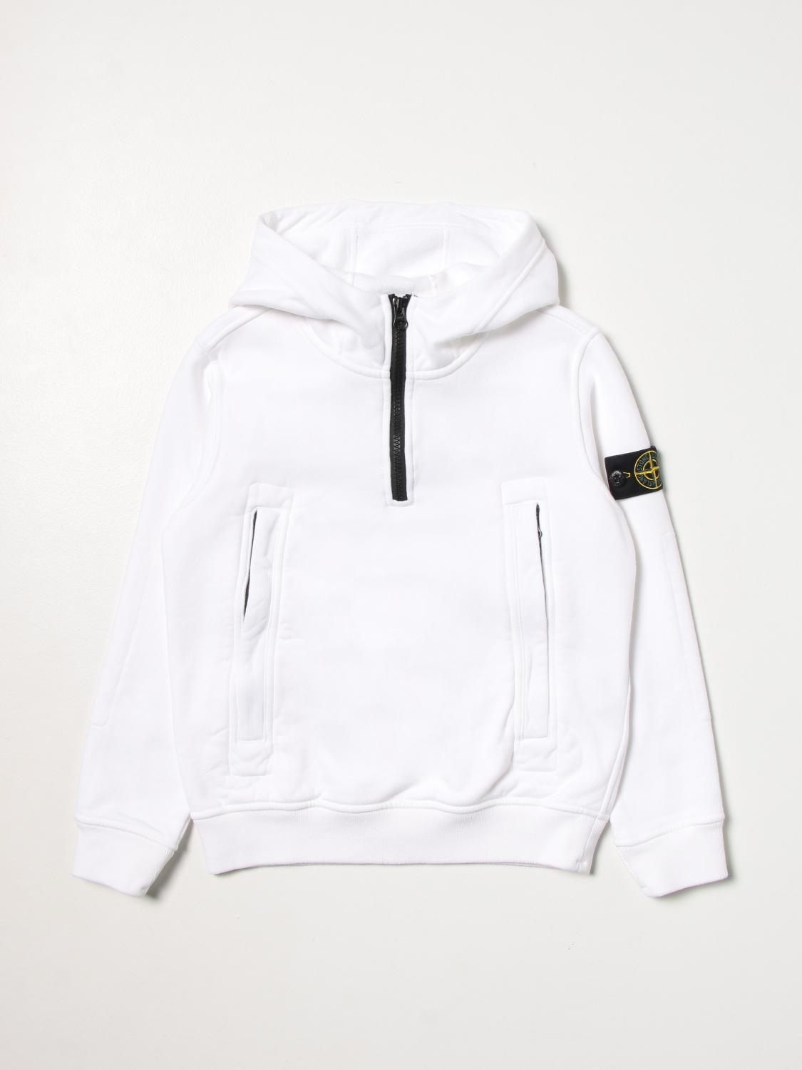 stone junior ホワイトニット Stone Island Junior コンパスモチーフ プルオーバー | ホワイト