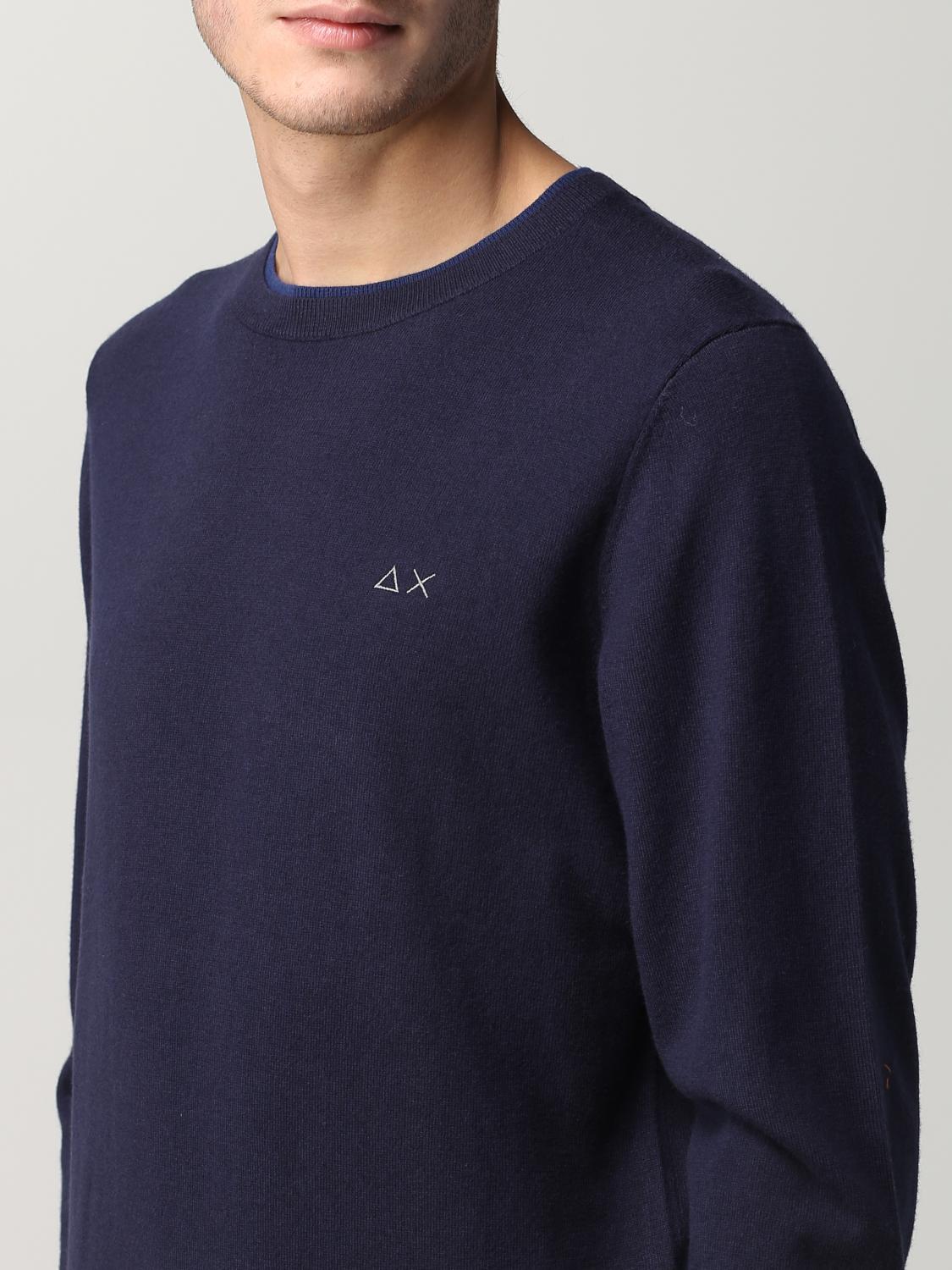 SUN68 SWEATER: Sweater men Sun 68, Blue - Img 3