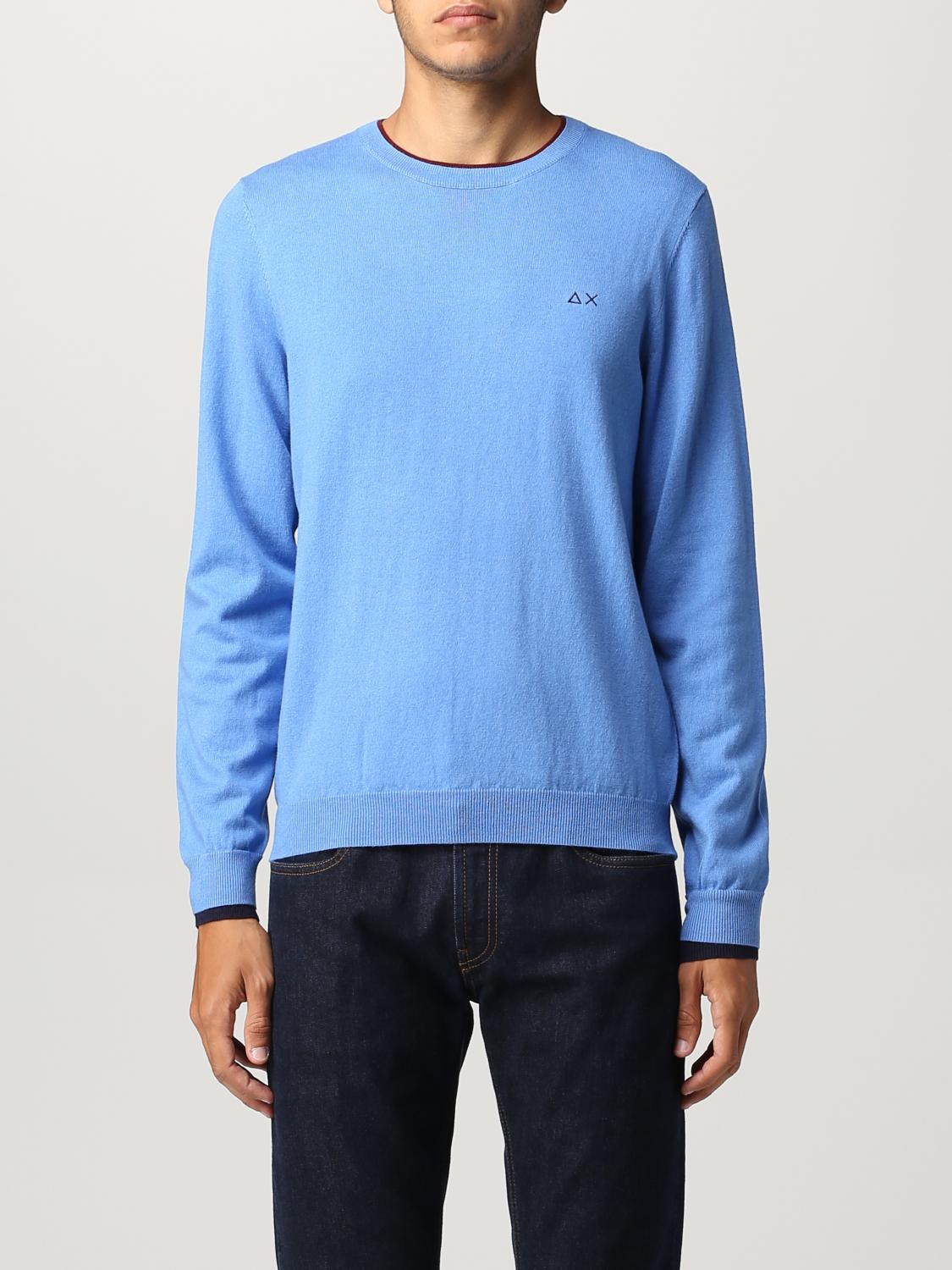 SUN68 SWEATER: Sweater men Sun 68, Gnawed Blue - Img 1