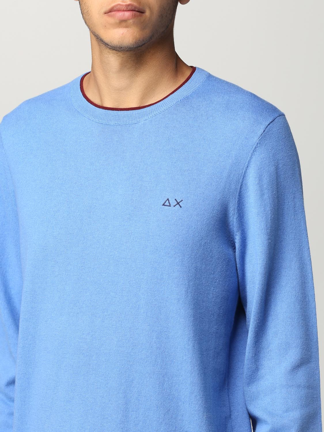 SUN68 SWEATER: Sweater men Sun 68, Gnawed Blue - Img 3