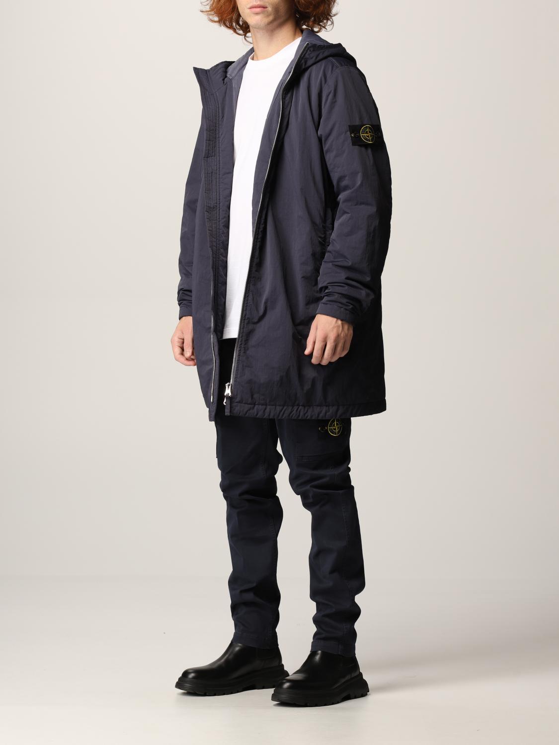STONE ISLAND: nylon parka - Ink | Stone Island jacket 42446