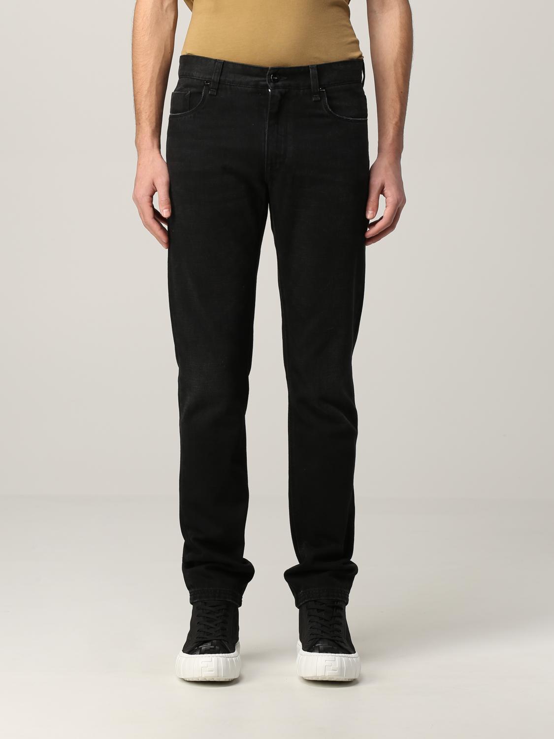 FENDI Jeans men Black Fendi jeans FLP201 AGZO online at GIGLIO.COM