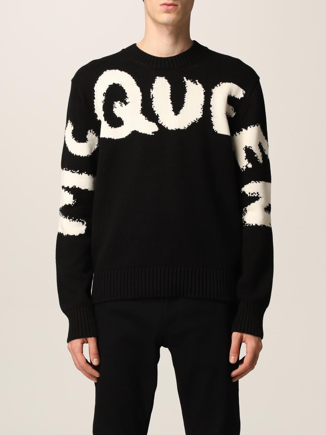 ALEXANDER MCQUEEN cotton sweater Black Alexander McQueen sweater 684750Q1GBK online at GIGLIO.COM