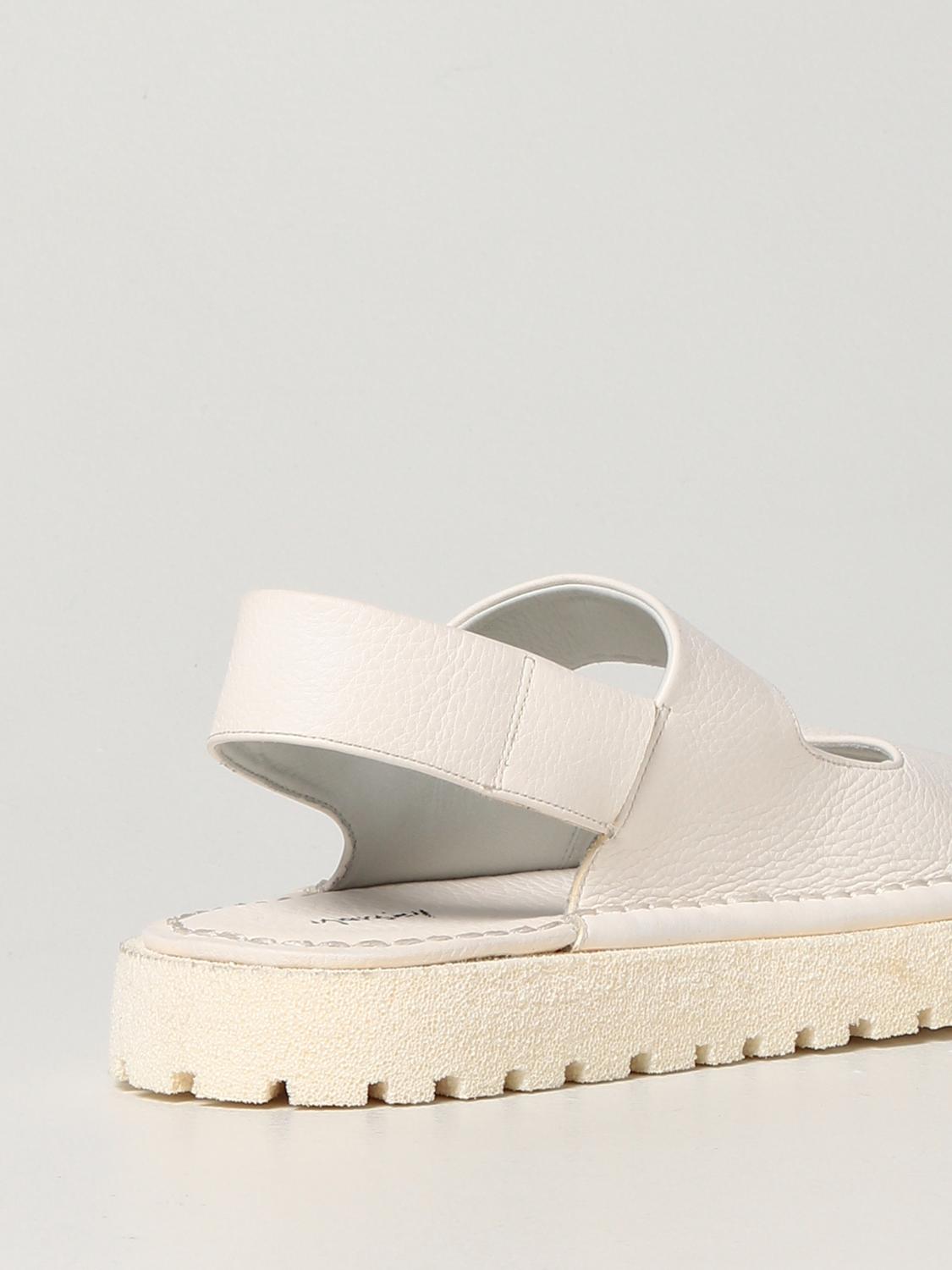 Marsèll Sanpomice sandals in dry milled leather - White