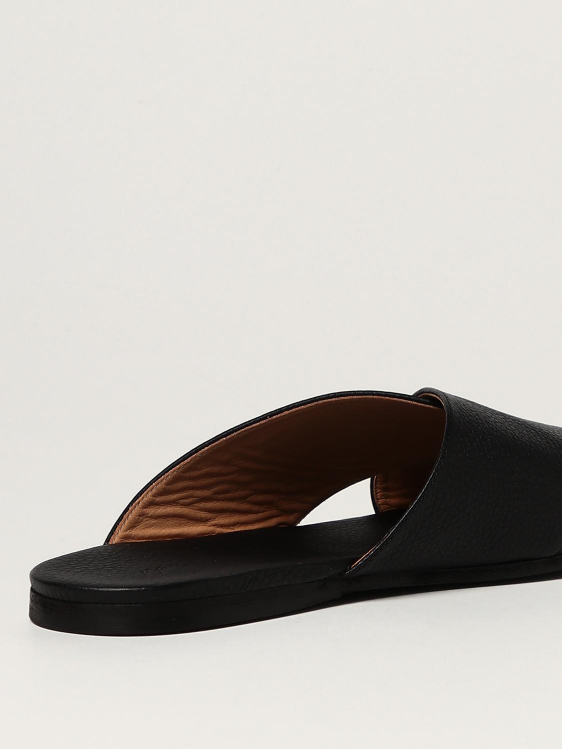 Marsèll Spatula mules in dry milled leather - Black | MM4237188
