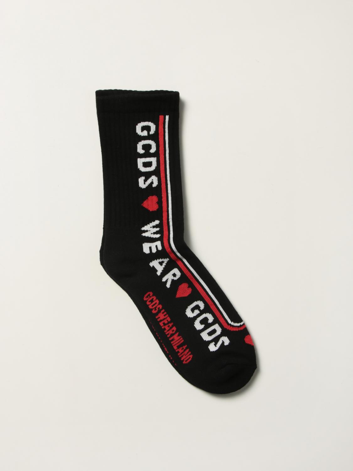 GCDS SOCKEN: GCDS Herren Socken, Schwarz - Img 1