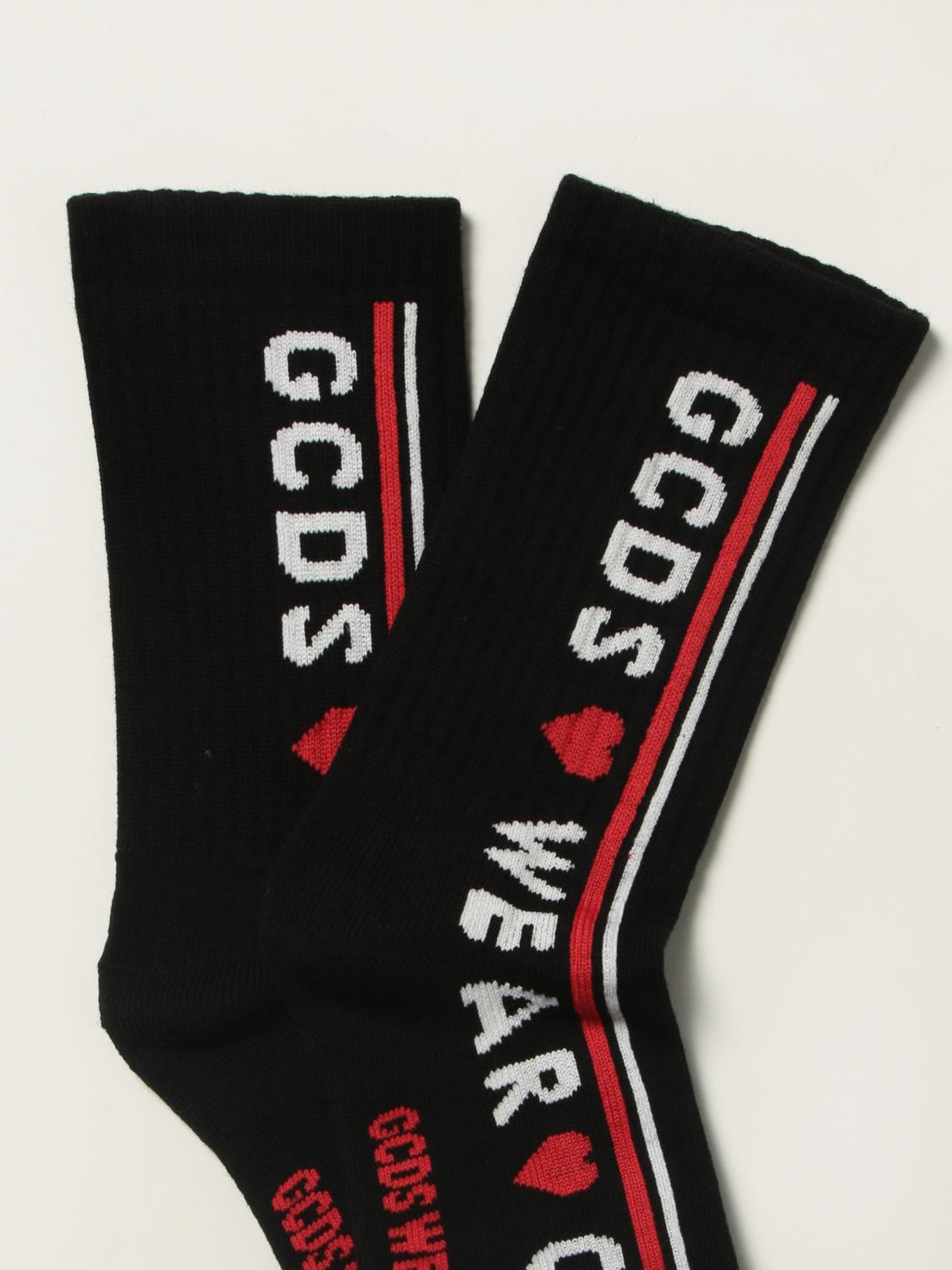 GCDS SOCKEN: GCDS Herren Socken, Schwarz - Img 2