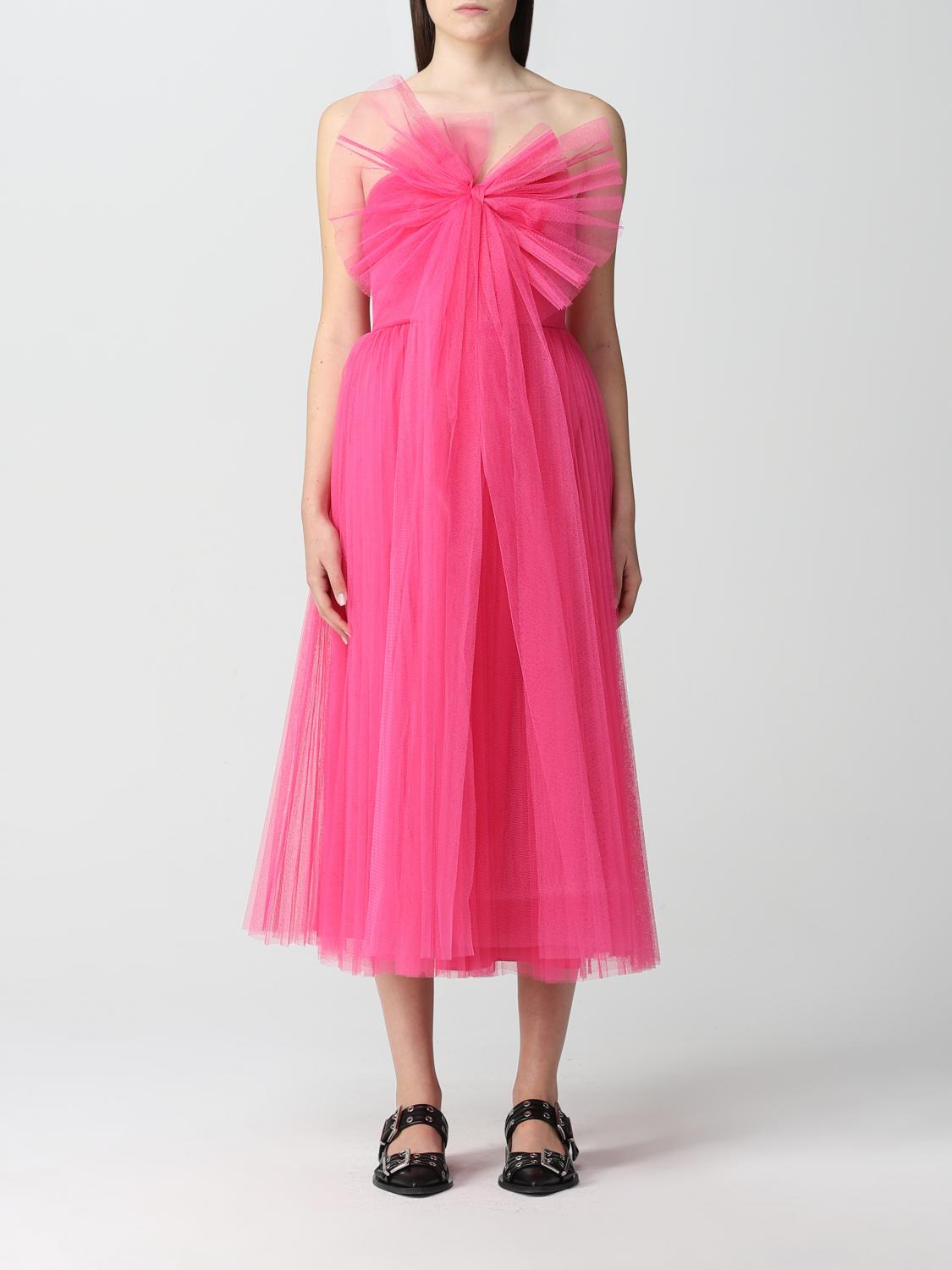 RED VALENTINO: Abito longuette in tulle Rosa Abito Red