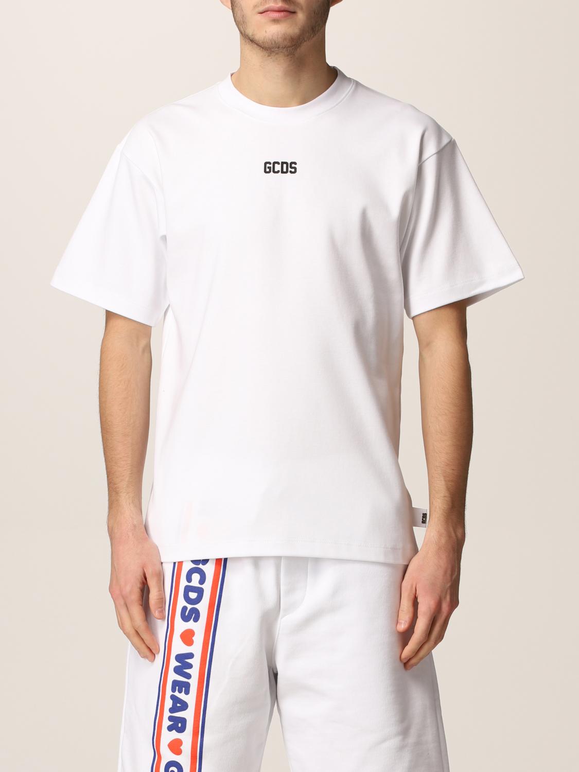 GCDS T-shirt girocollo con logo frontale 027591