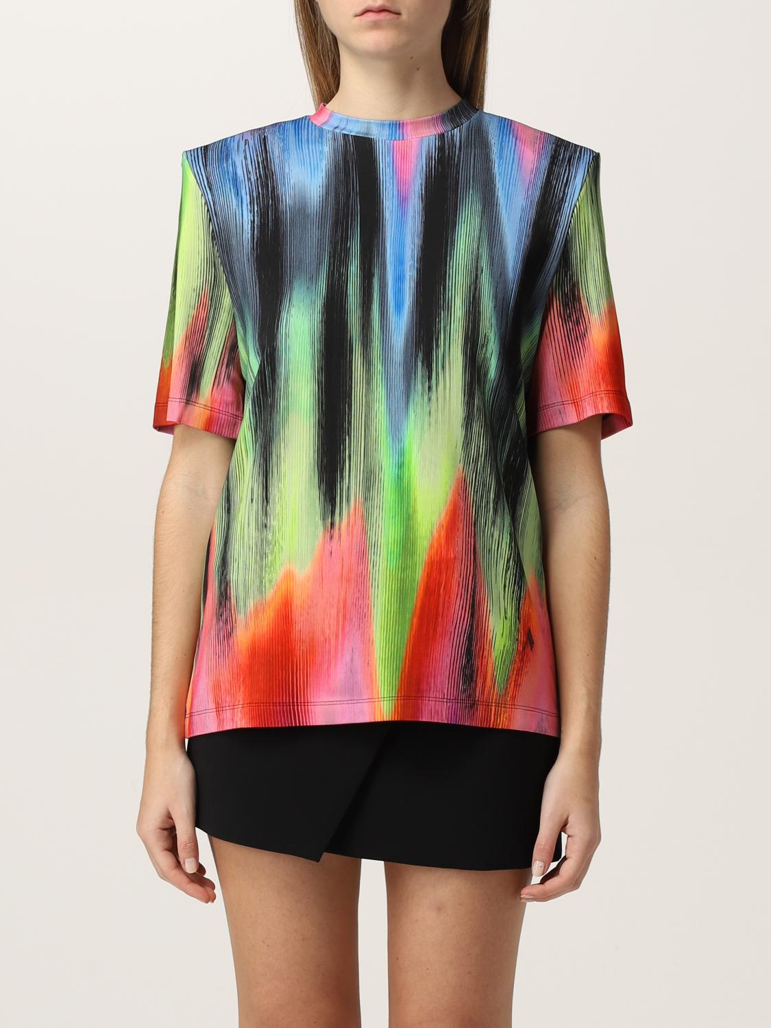 Tシャツ・カットソー THE ATTICO Women Tunic Tops 46324718 236WCT206 E071 002 SILV Black oversized T-shirt The attico - women - THE ATTICO