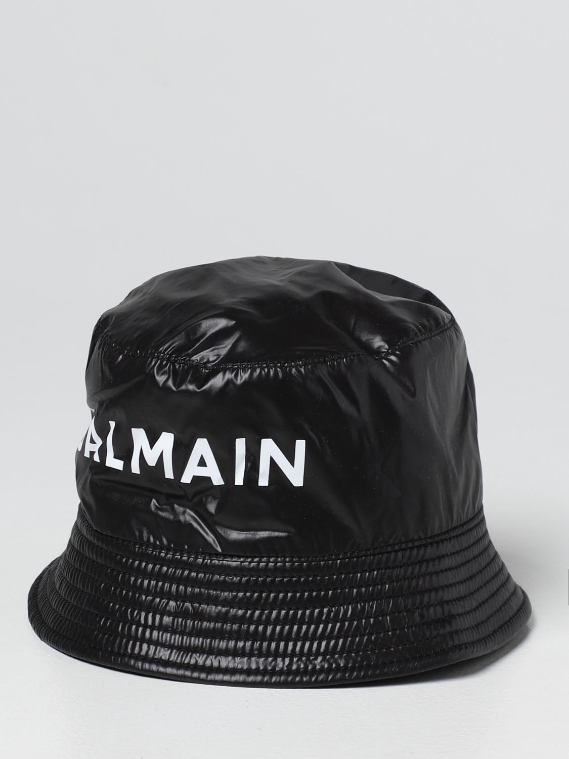BALMAIN HAT: Balmain hat with logo, Black - Img 1