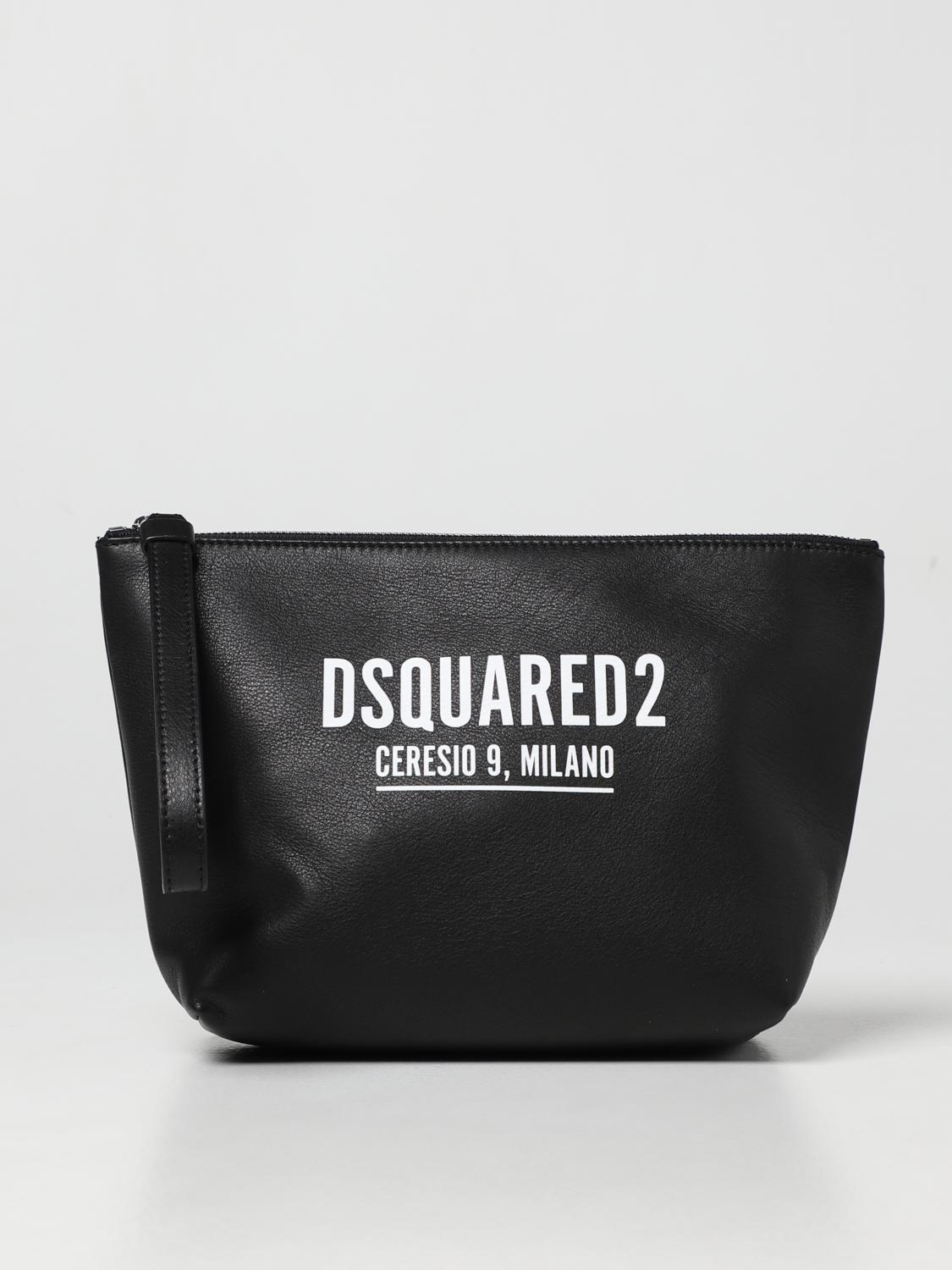 DSQUARED2: clutch bag in smooth leather Black Dsquared2