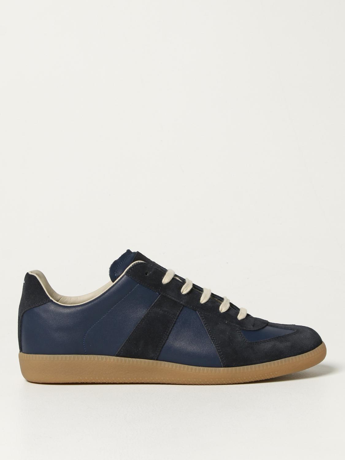 Maison Margiela Replica suede and leather sneakers - Blue