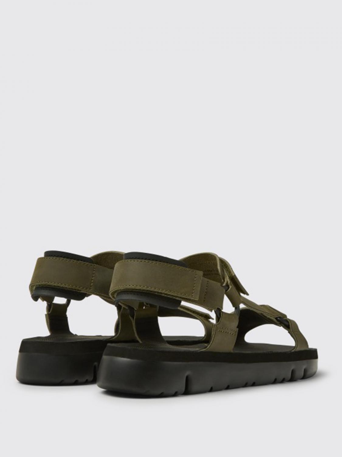 CAMPER SANDALS: Oruga Camper sandals in calfskin, Green - Img 4