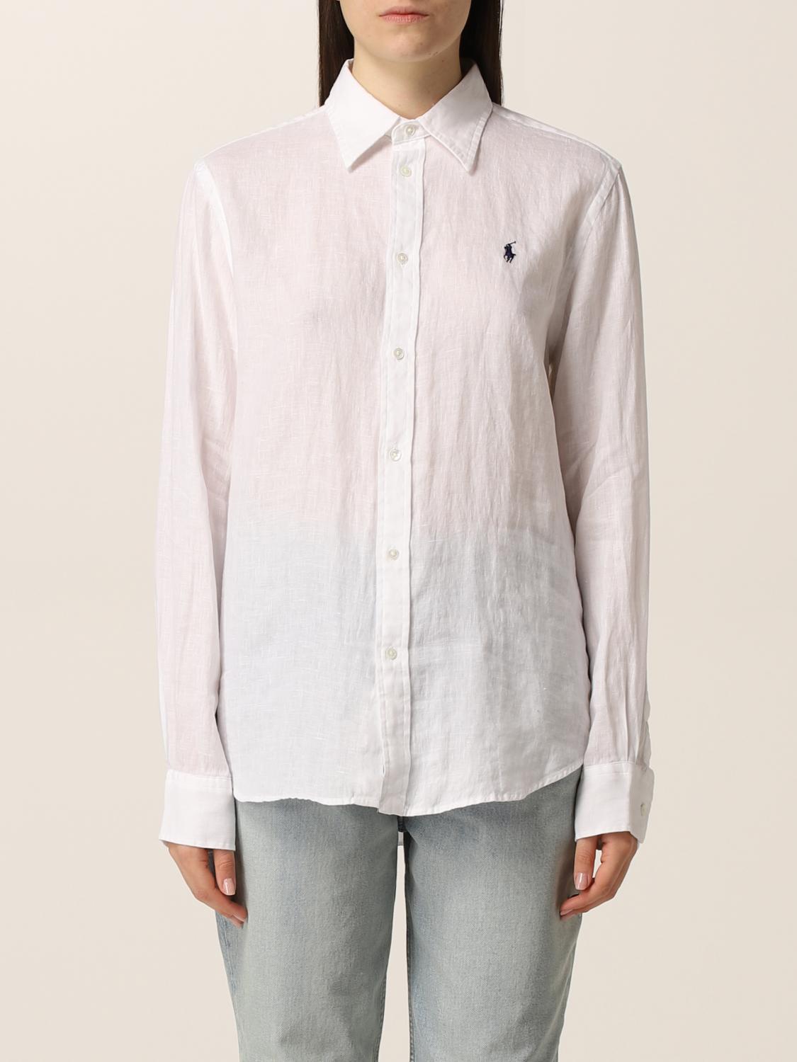 POLO RALPH LAUREN: linen shirt - White | Polo Ralph Lauren