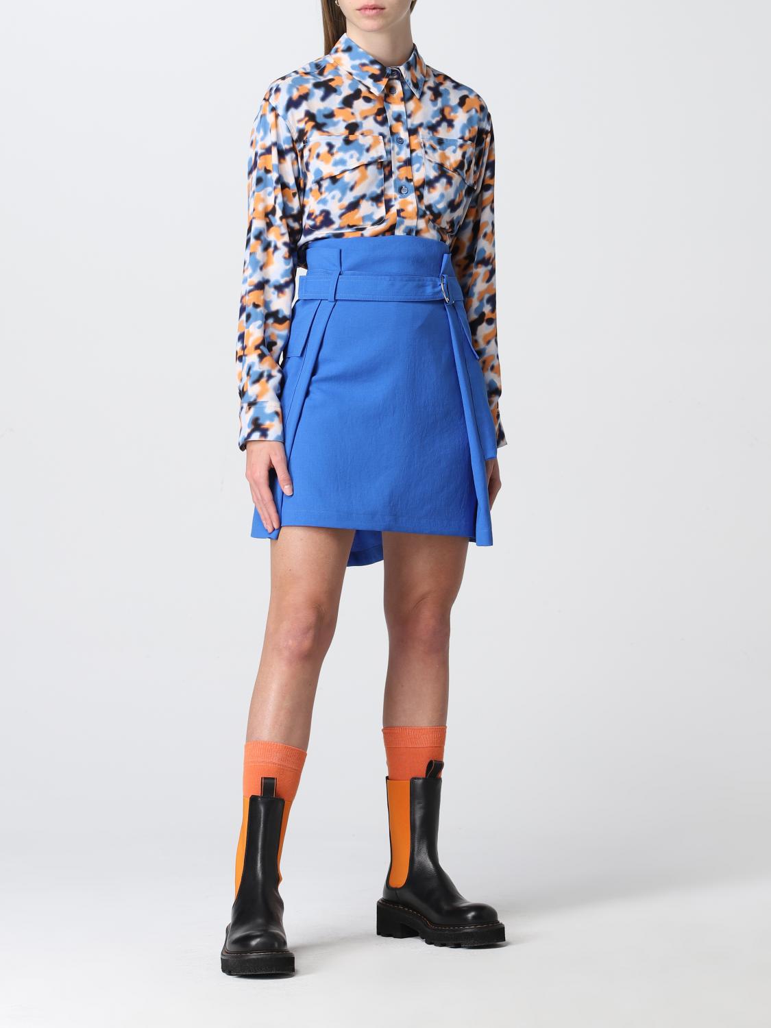 スカート KENZO Woman Skirt Blue FD52JU3563CG 77 24152462_54376338_600.jpg