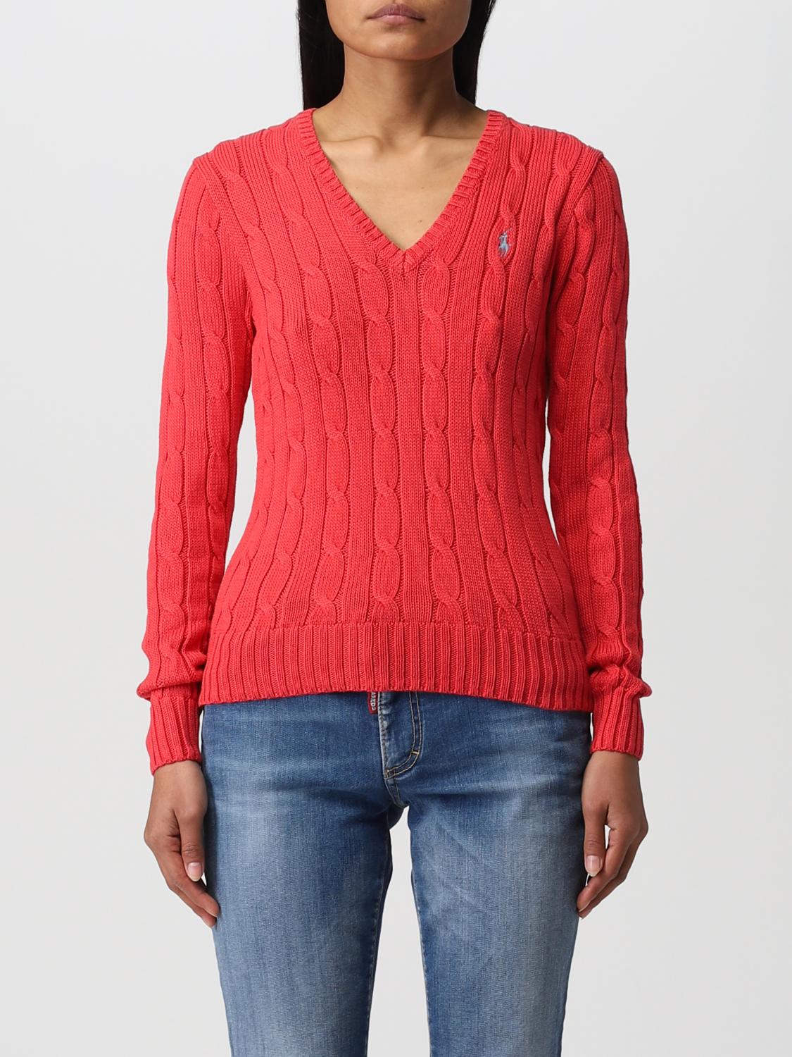 POLO RALPH LAUREN Sweater women Red Polo Ralph Lauren sweater 211580008 online at GIGLIO.COM