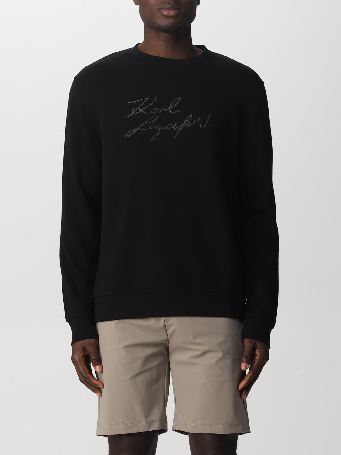 Karl Lagerfeld Black Cotton Sweatshirt