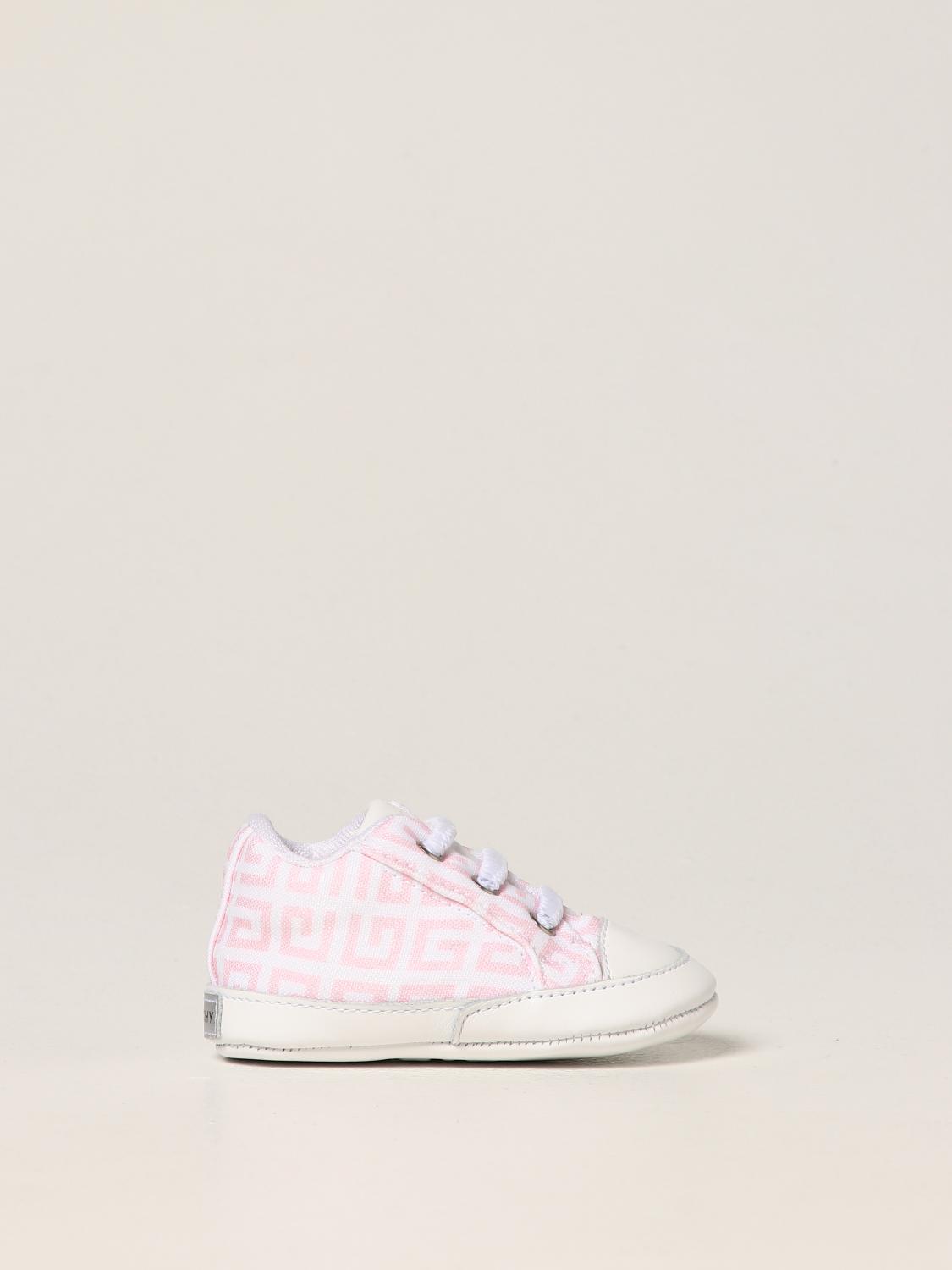 GIVENCHY: baby shoes in monogram canvas Pink Givenchy shoes