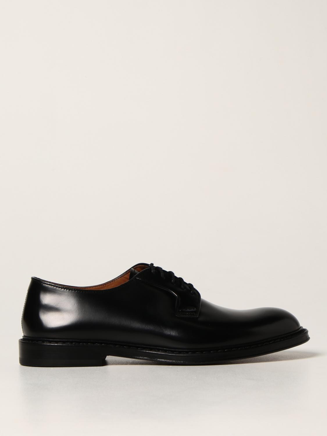 DOUCAL'S SCARPE STRINGATE: Oxford Doucal's in pelle spazzolata, Nero - Img 1