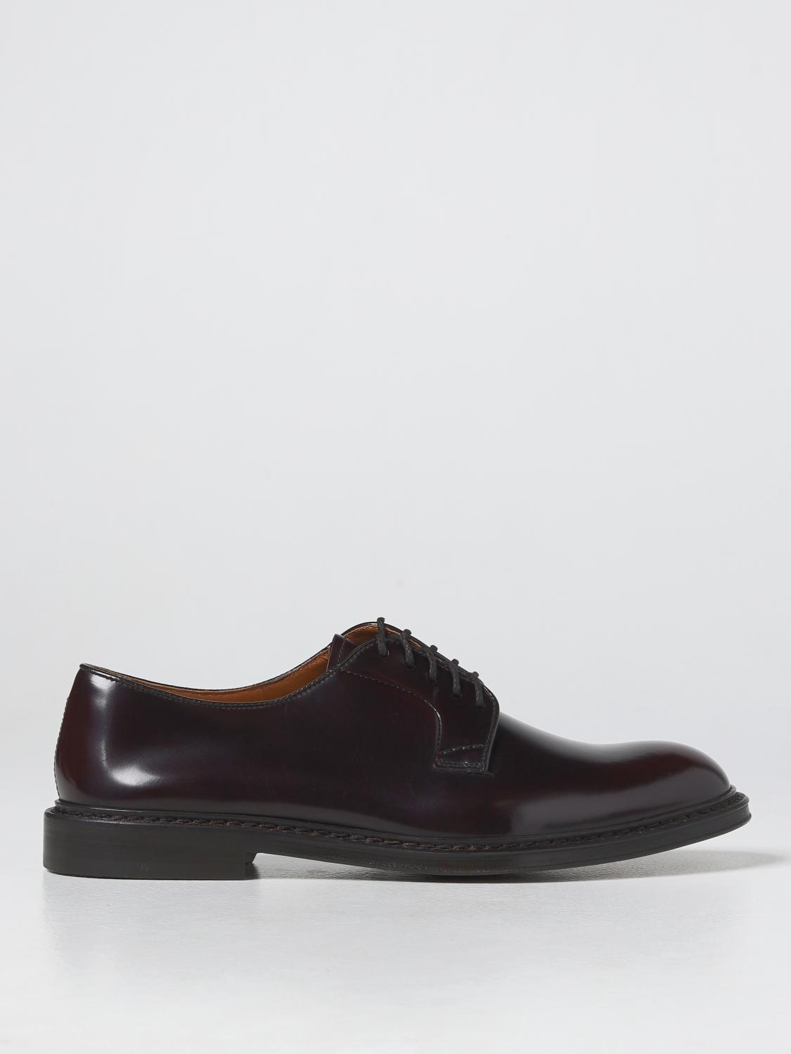DOUCAL'S SCARPE STRINGATE: Oxford Doucal's in pelle spazzolata, Bordeaux - Img 1