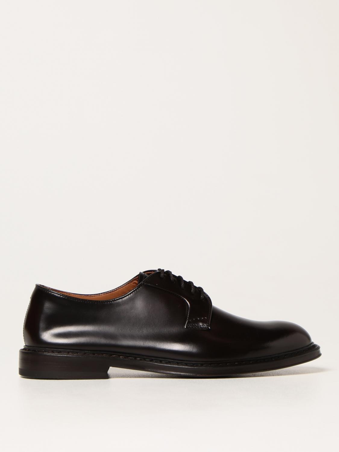 DOUCAL'S SCARPE STRINGATE: Oxford Doucal's in pelle spazzolata, Ebano - Img 1