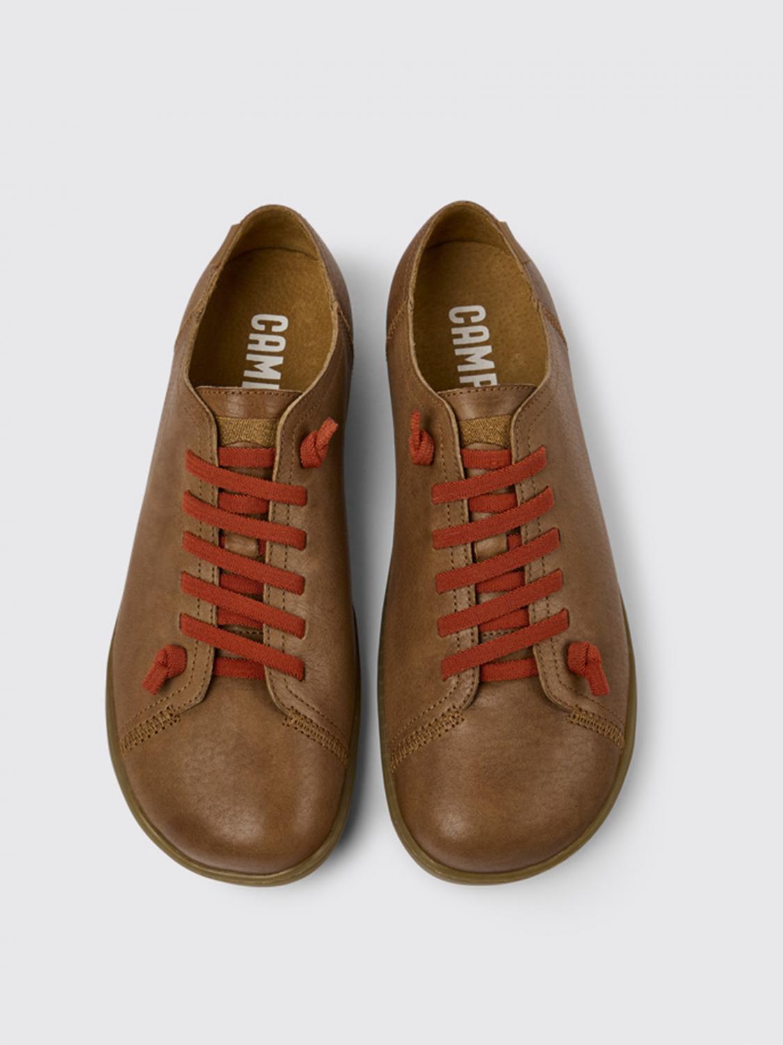CAMPER SNEAKERS: Sneakers Peu Rambla Camper in pelle di vitello, Marrone - Img 3
