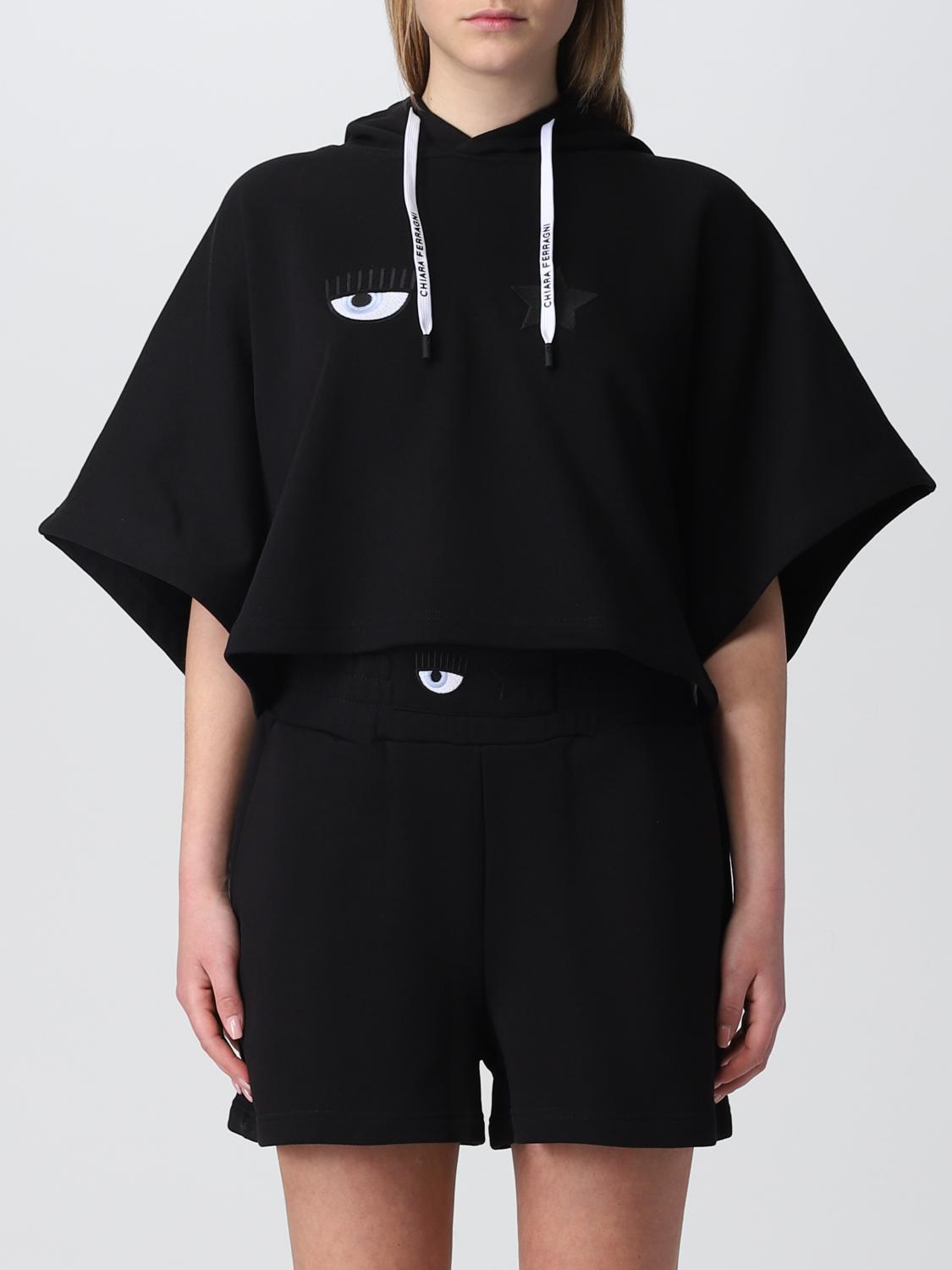 CHIARA FERRAGNI SWEATSHIRT: Chiara Ferragni Damen Sweatshirt, Schwarz - Img 1