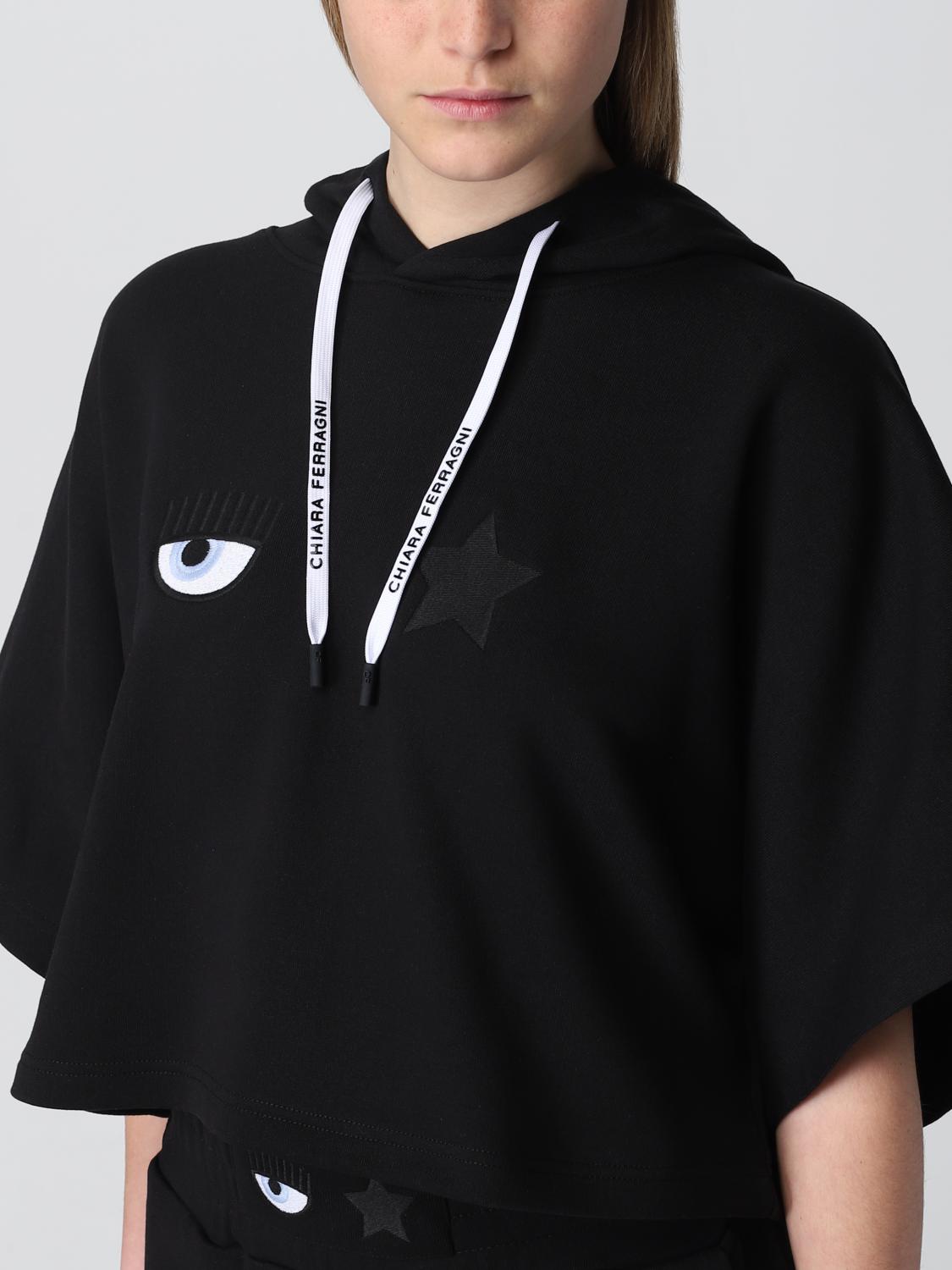 CHIARA FERRAGNI SWEATSHIRT: Chiara Ferragni Damen Sweatshirt, Schwarz - Img 3