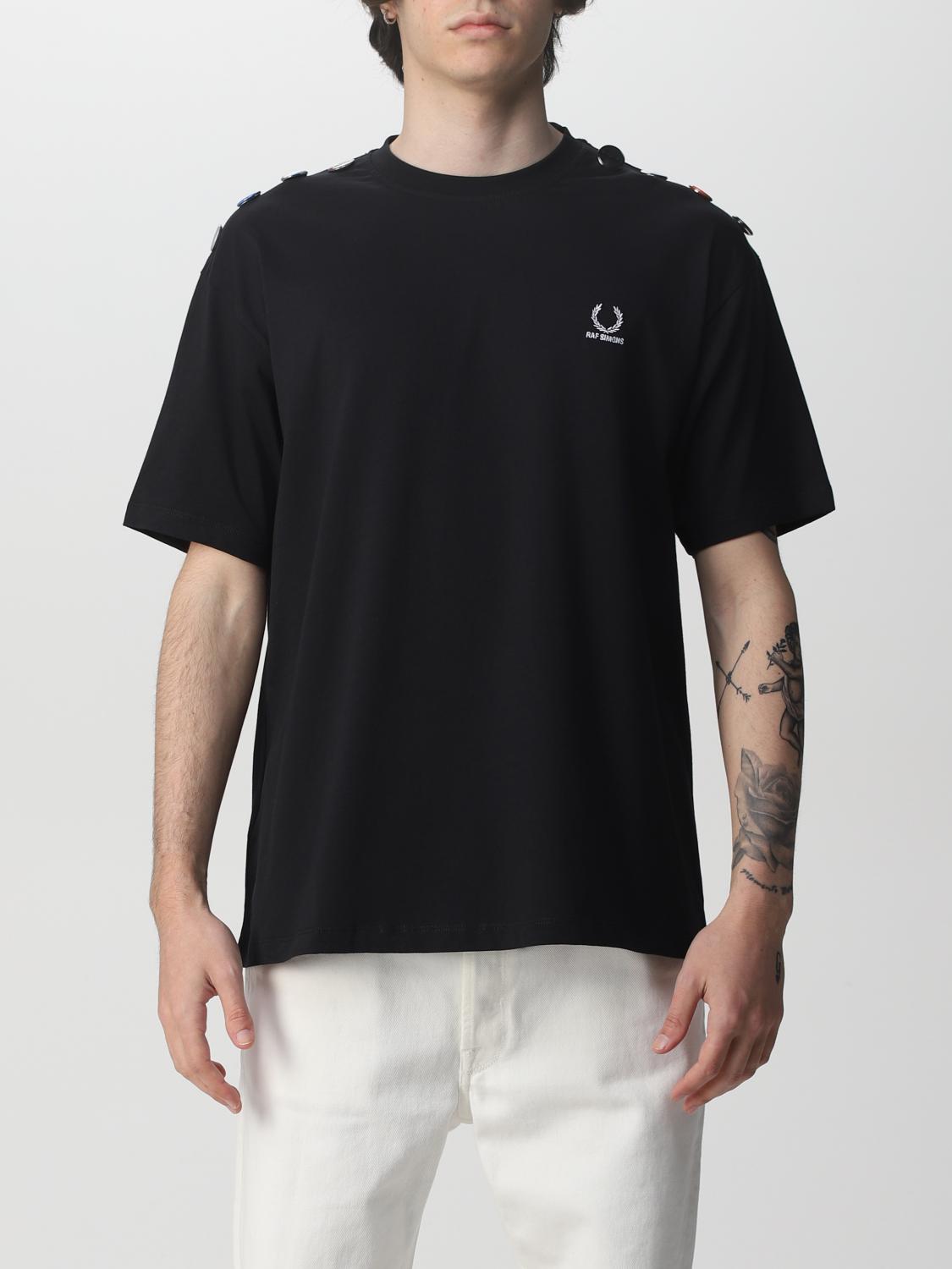 FRED PERRY BY RAF SIMONS: T-shirt men - Black | Fred Perry by Raf 