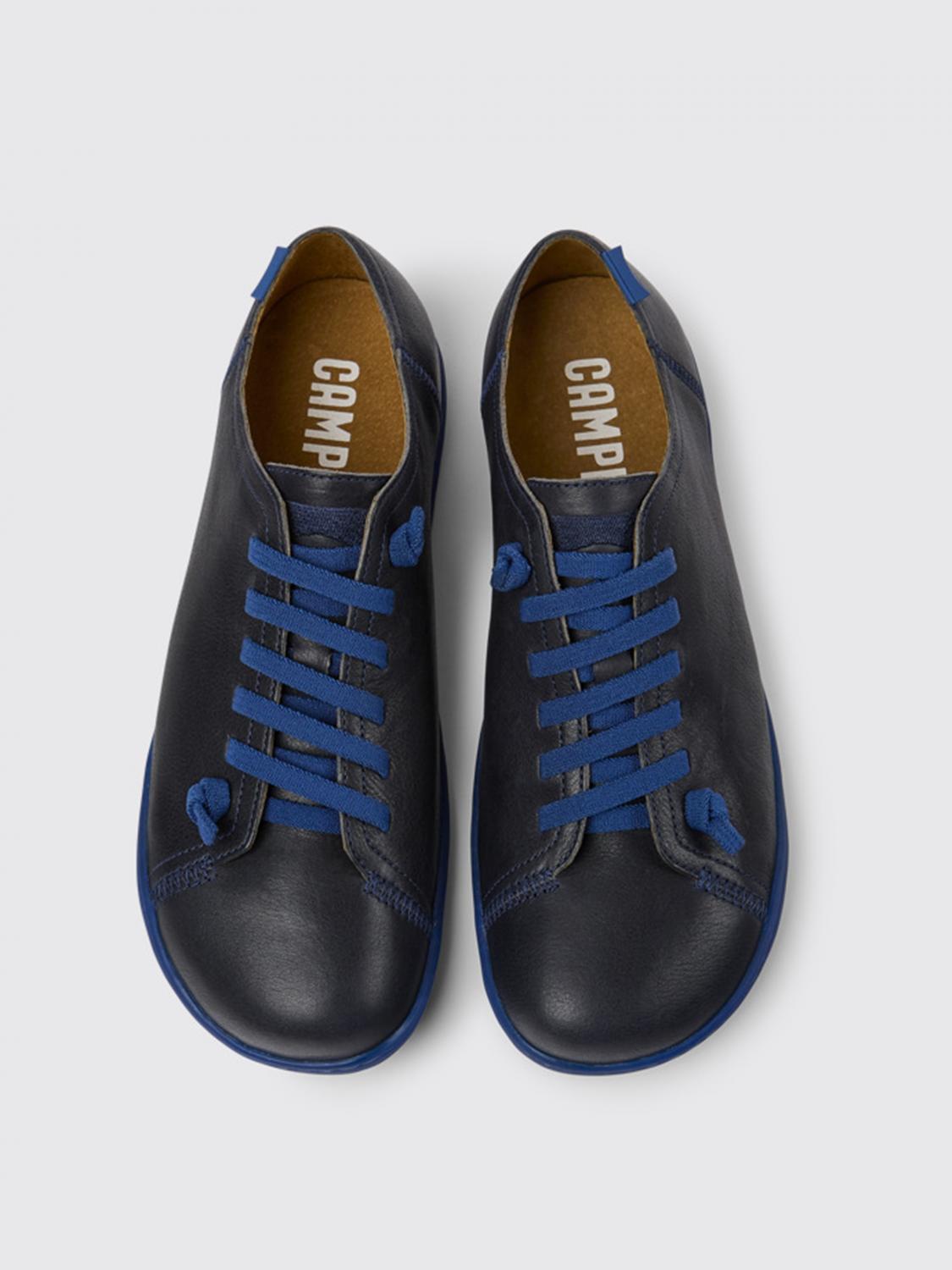 CAMPER BROGUE SHOES: Peu Camper shoes in calfskin, Blue - Img 3