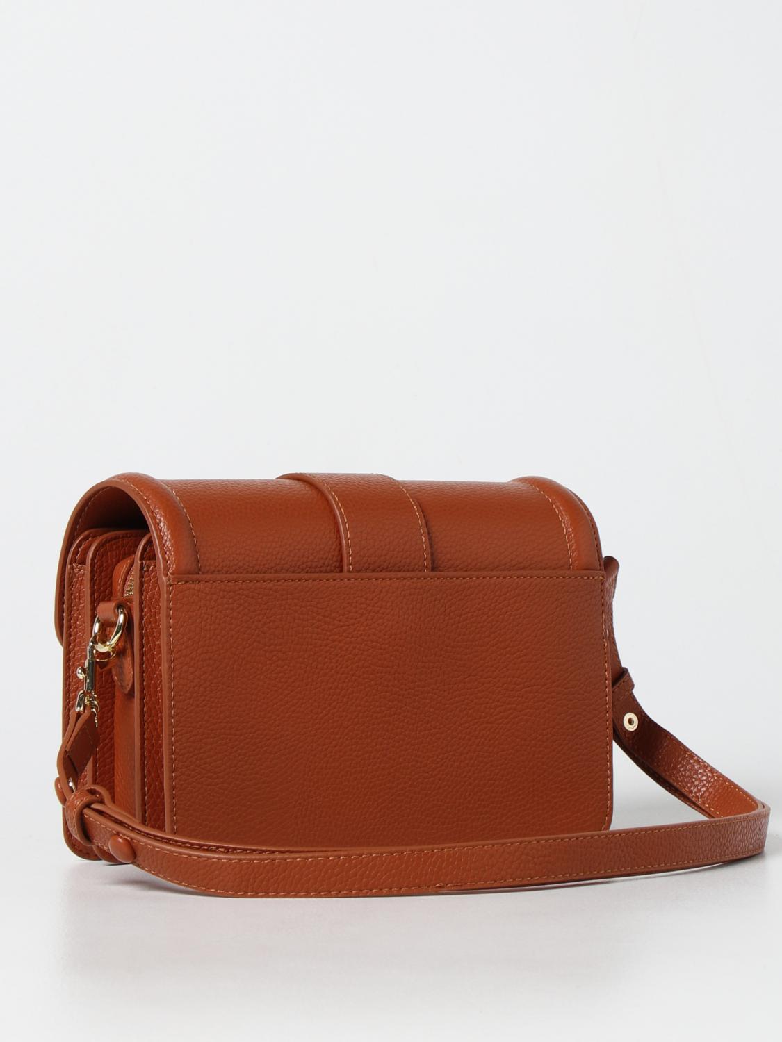 VERSACE JEANS COUTURE BORSA A TRACOLLA: Borsa Versace Jeans Couture in pelle sintetica saffiano, Marrone - Img 2