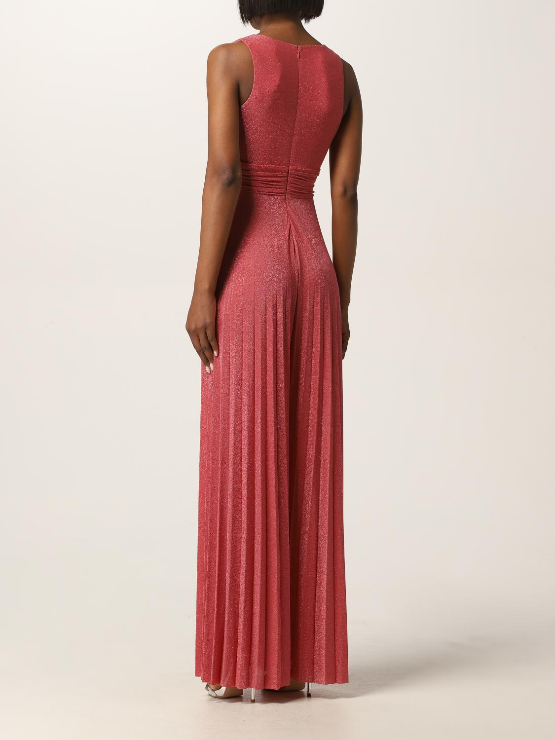 LIU JO JUMPSUIT: Liu Jo long jumpsuit in lurex viscose, Fuchsia - Img 2