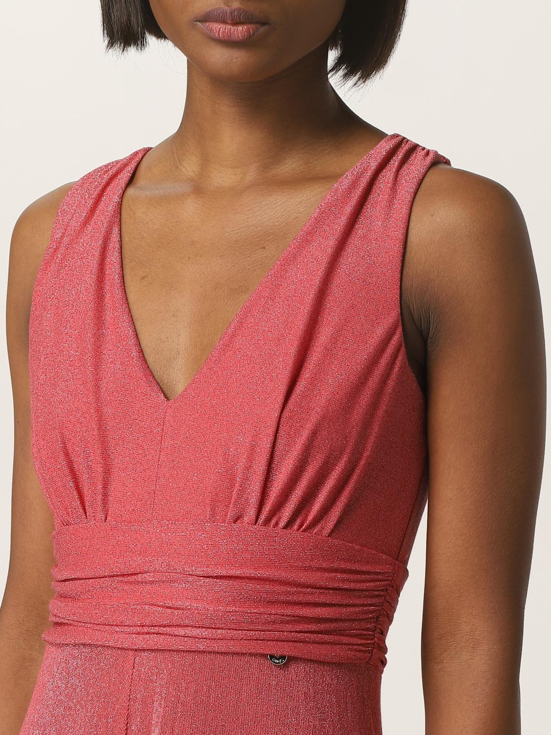 LIU JO JUMPSUIT: Liu Jo long jumpsuit in lurex viscose, Fuchsia - Img 3
