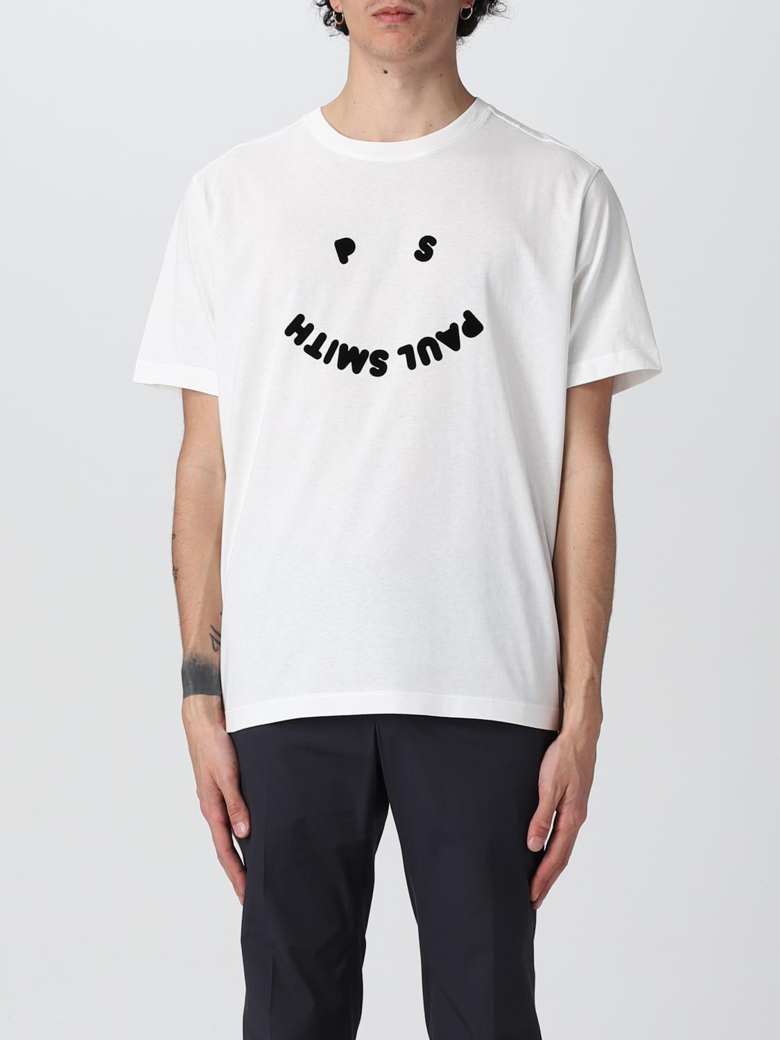 PS PAUL SMITH: cotton T-shirt with Smile logo - White | Ps