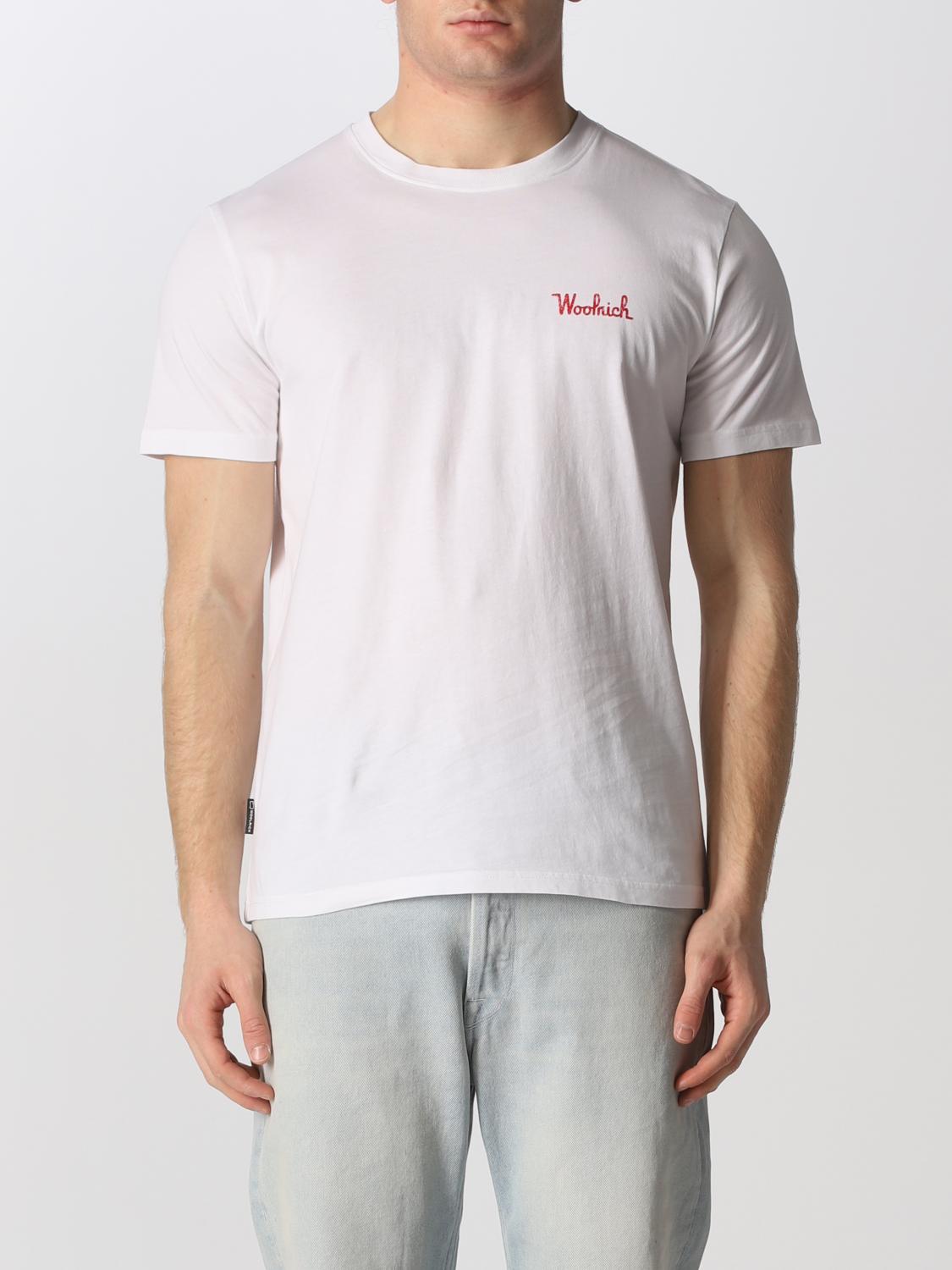 Woolrich Men Pure Cotton T-Shirt with Logo Grapeade main image 1
