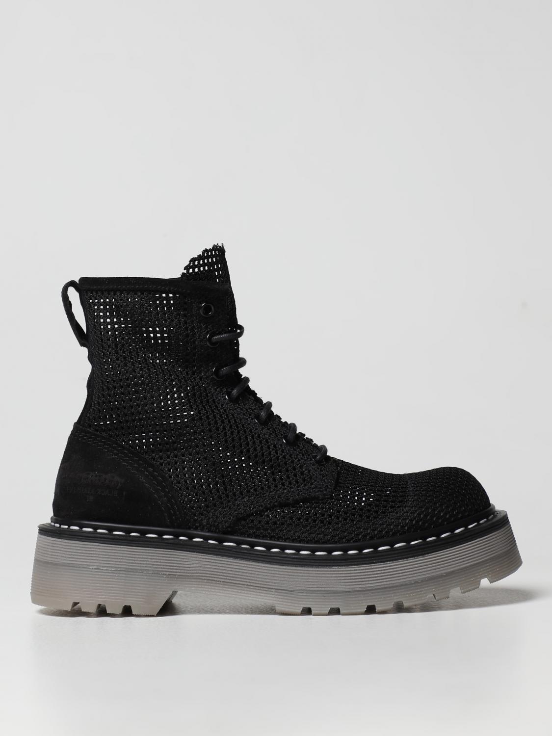 PREMIATA: Plus ankle boot in mesh - Black | Premiata flat ankle 