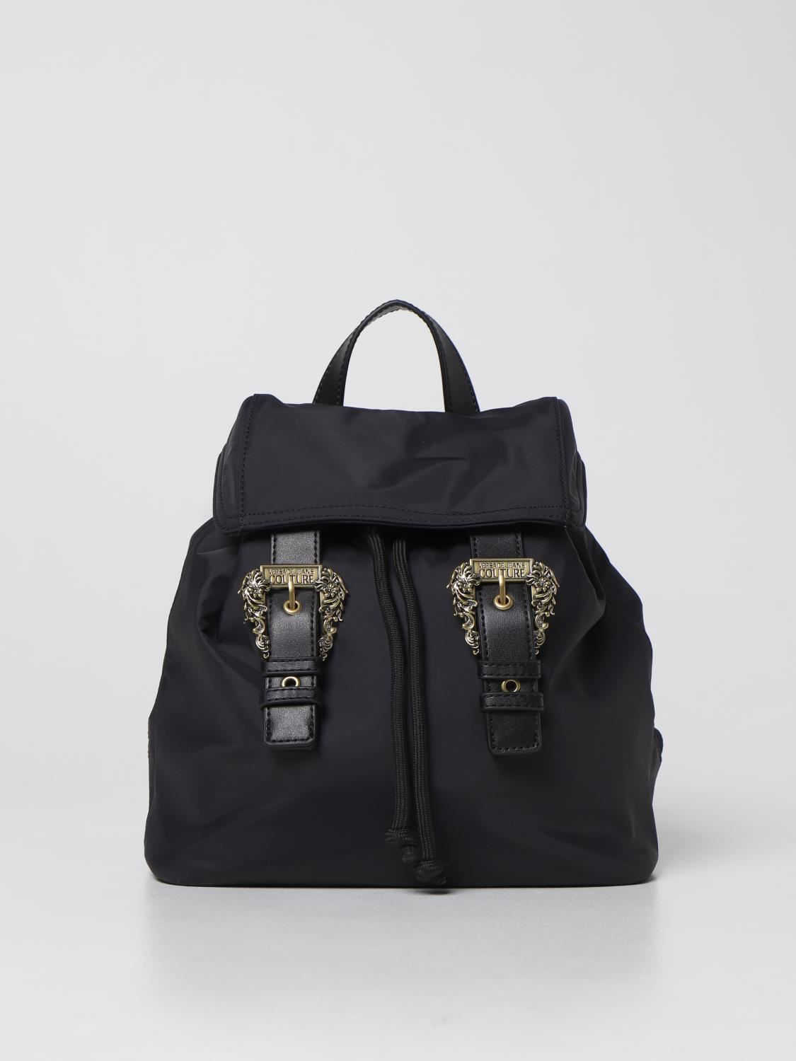 VERSACE JEANS COUTURE: Sac à dos femme Noir Sac À Dos Versace