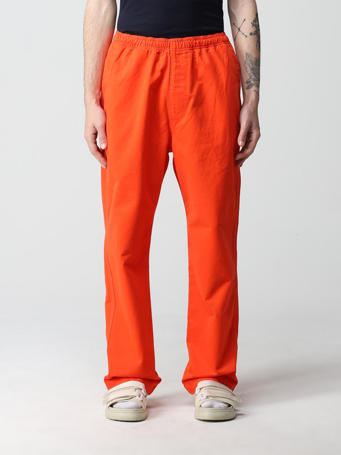 STUSSY PANTS: Pants men Stussy, Orange - Img 1