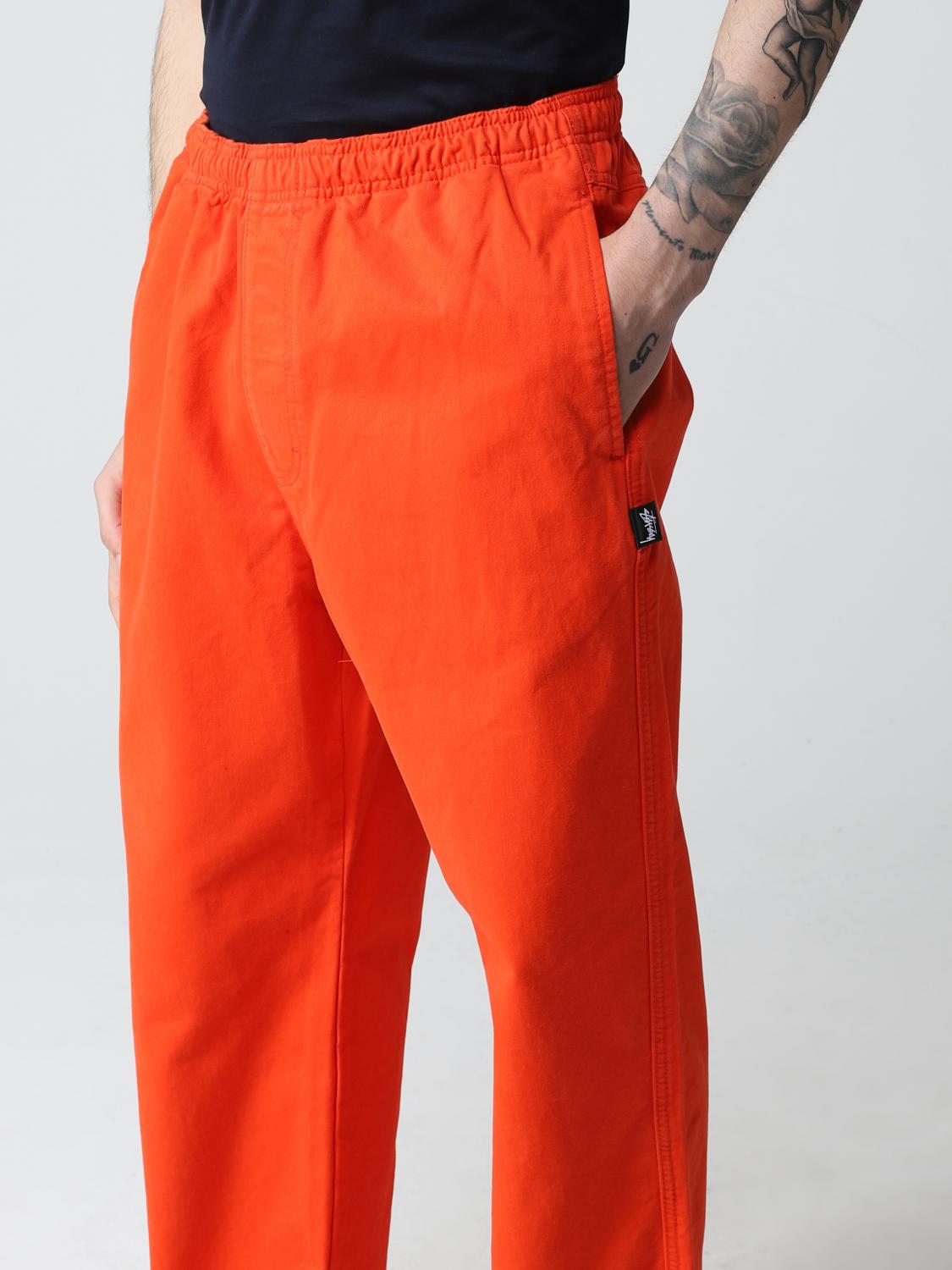 STUSSY PANTS: Pants men Stussy, Orange - Img 3