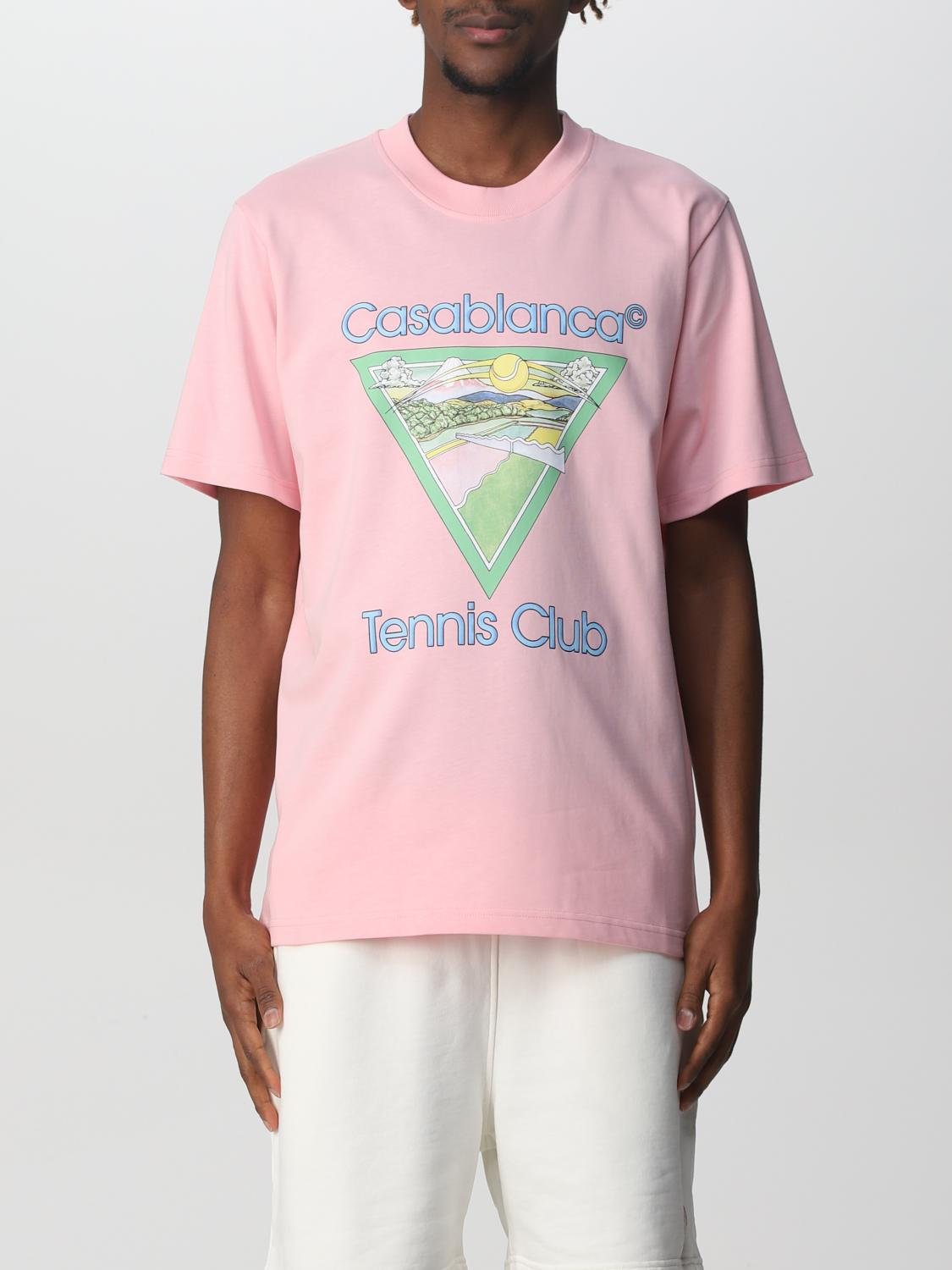 Tシャツ・カットソー CASABLANCA PINK COTTON T-SHIRT CASABLANCA Pink 'L'Arche De Jour' T-Shirt | ssense | REVERSIBLE