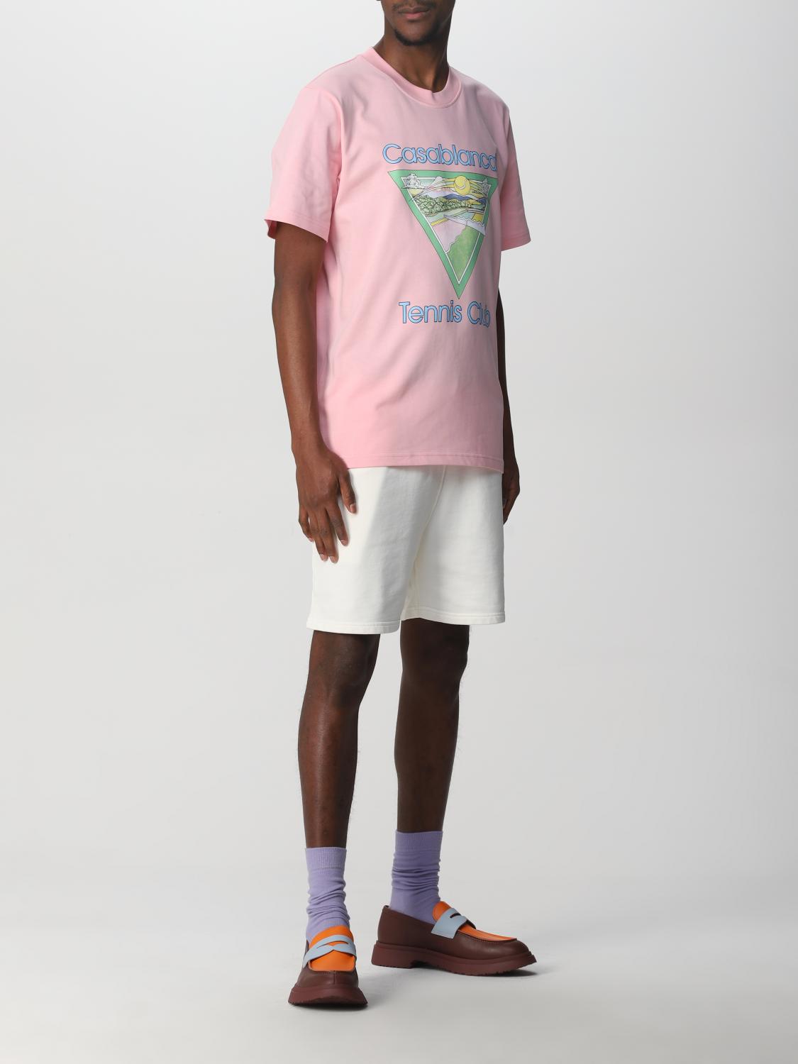 Tシャツ・カットソー Casablanca Pink cotton t-shirt Casablanca - Casa Way Skate Printed T-shirt | HBX - Globally