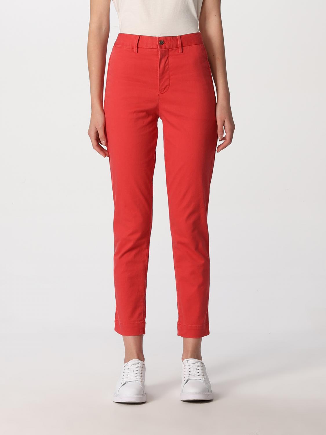 POLO RALPH LAUREN: Pants women - Red | Polo Ralph Lauren