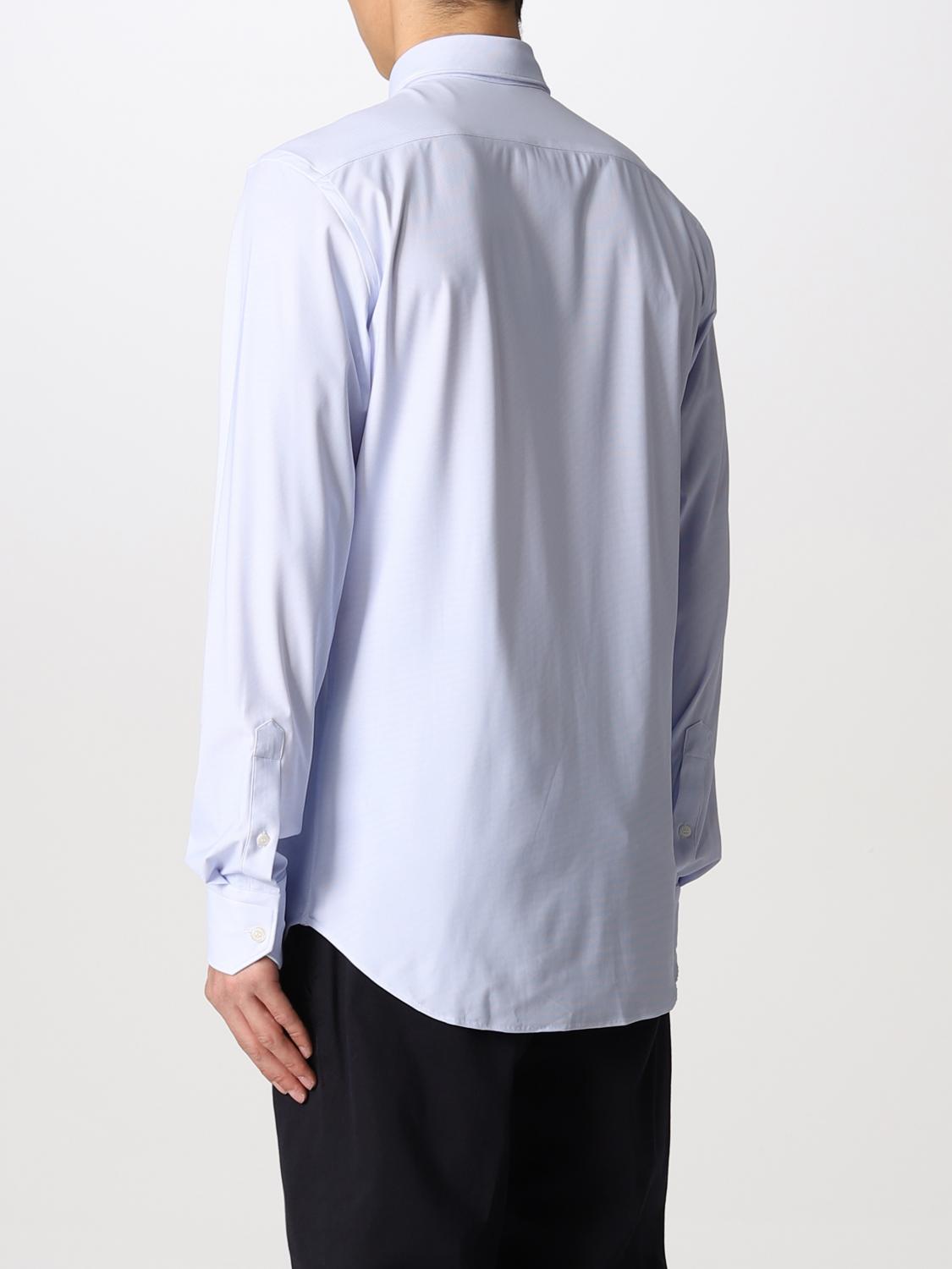 BOGGI MILANO CAMICIA: Camicia Boggi Milano in nylon elasticizzato, Blue - Img 3