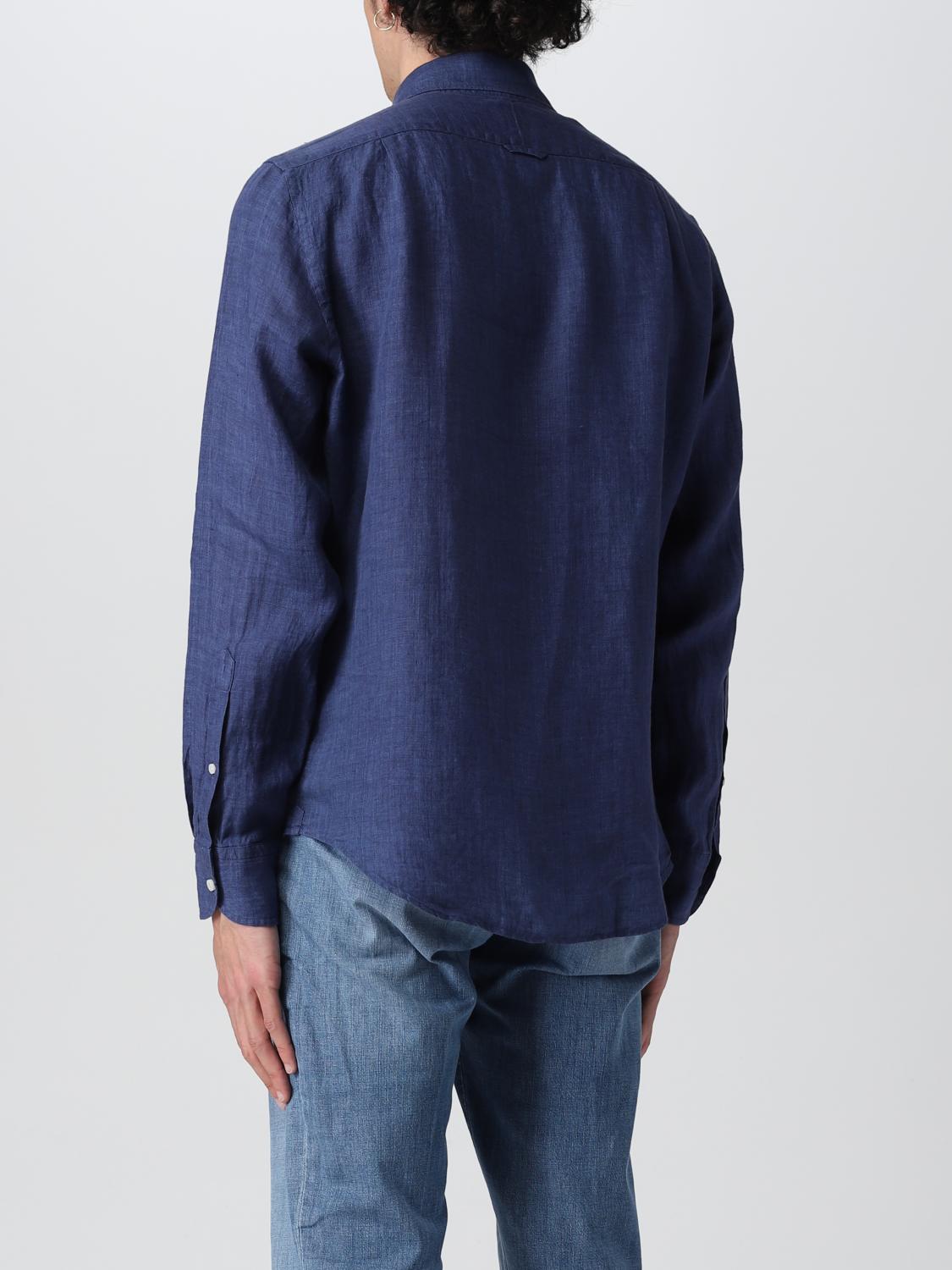 BOGGI MILANO CAMICIA: Camicia Boggi Milano in lino, Blue Navy - Img 3