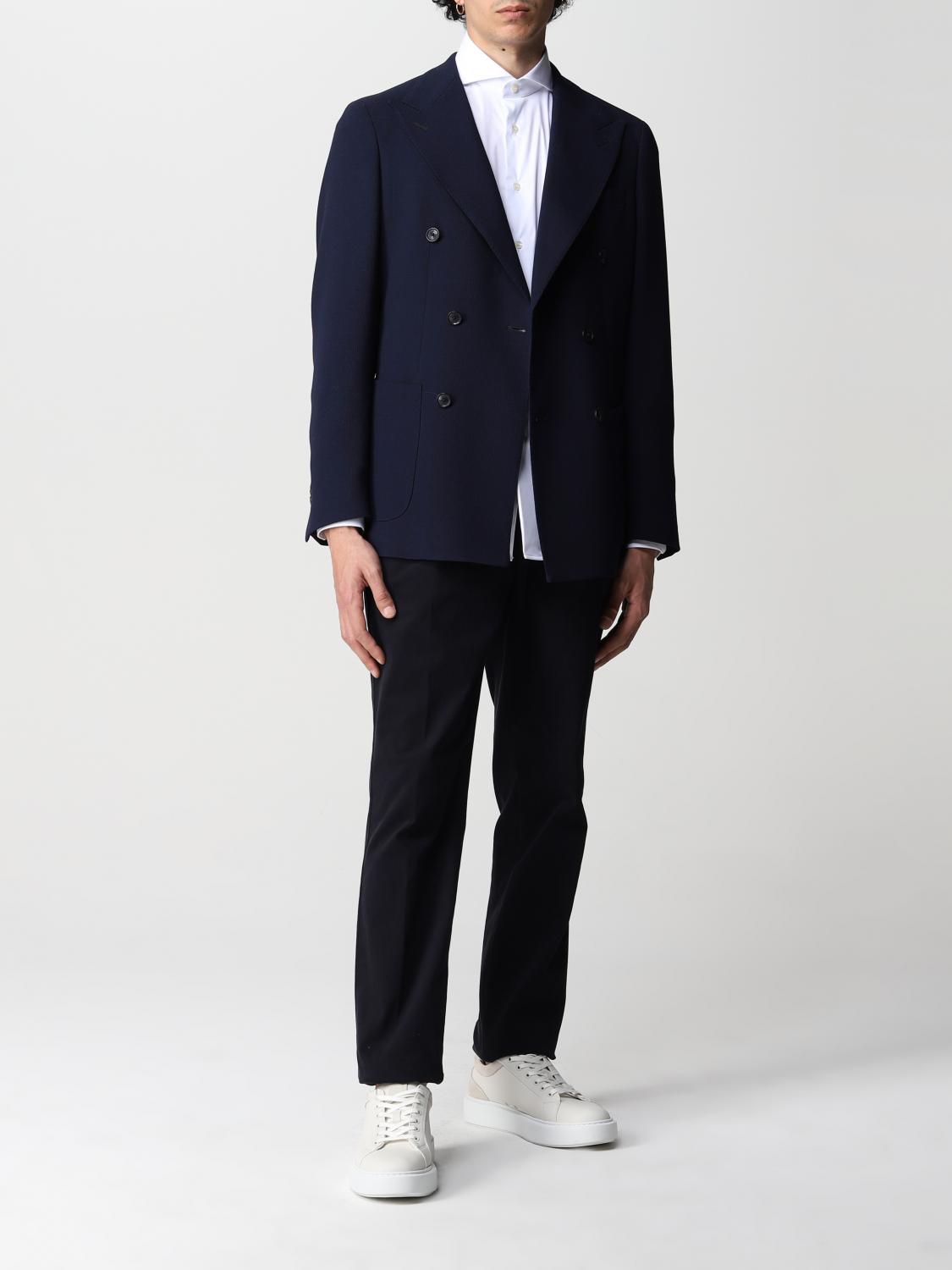 BOGGI MILANO BLAZER: Giacca a doppiopetto Boggi Milano in lana crepe, Blue Navy - Img 2
