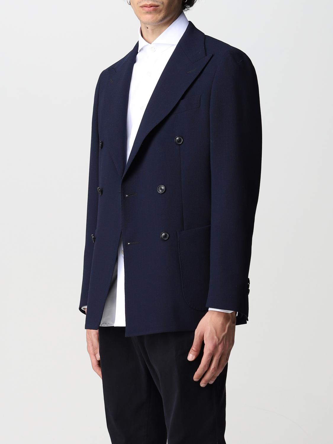 BOGGI MILANO BLAZER: Giacca a doppiopetto Boggi Milano in lana crepe, Blue Navy - Img 4