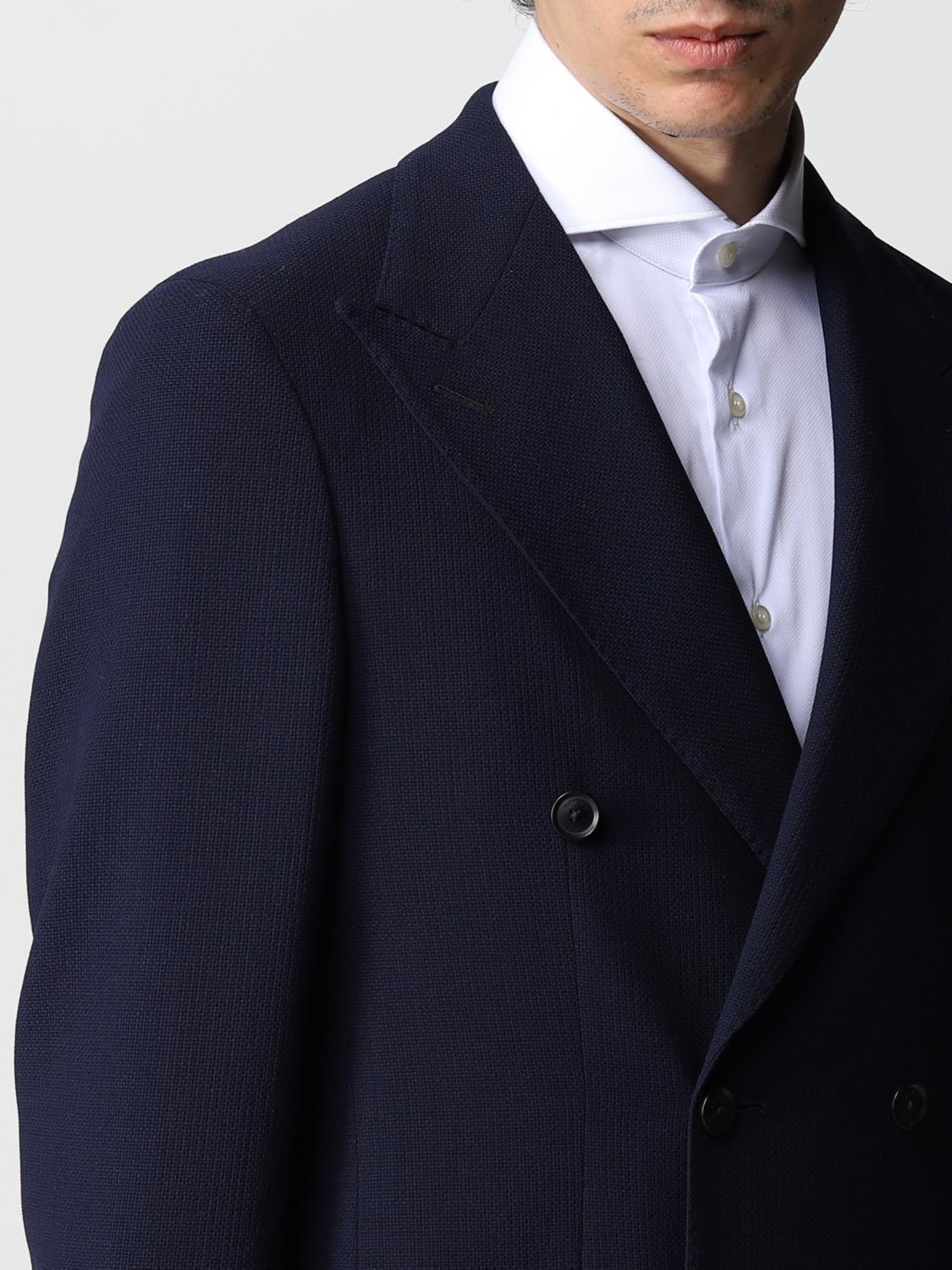 BOGGI MILANO BLAZER: Giacca a doppiopetto Boggi Milano in lana crepe, Blue Navy - Img 5